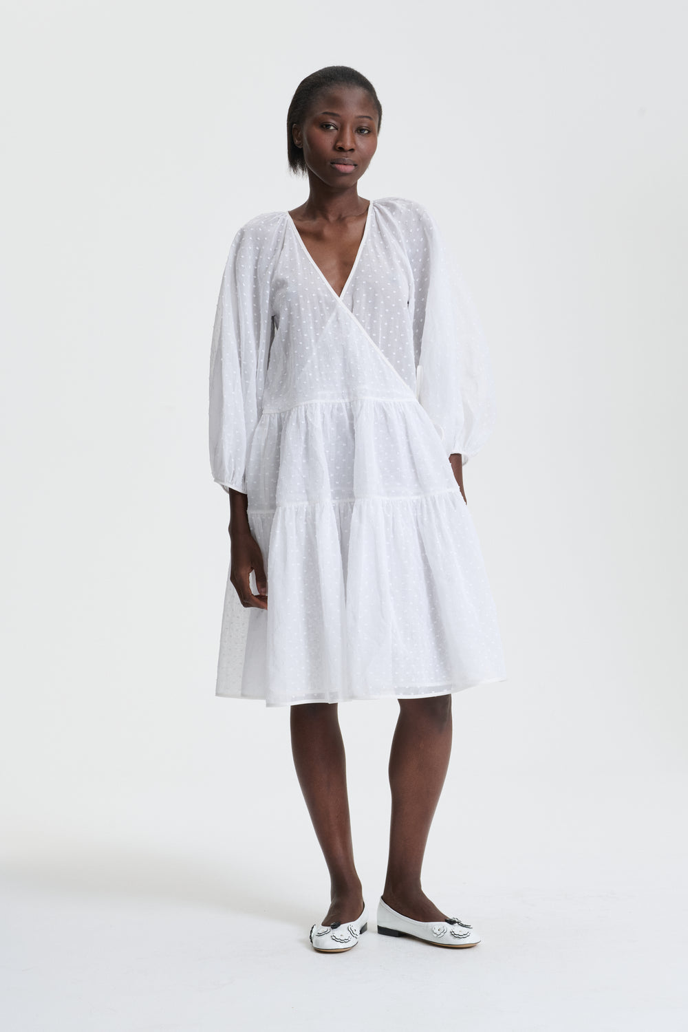 MIRABELLE | DRESS PLUMETIS ORGANDIE WHITE