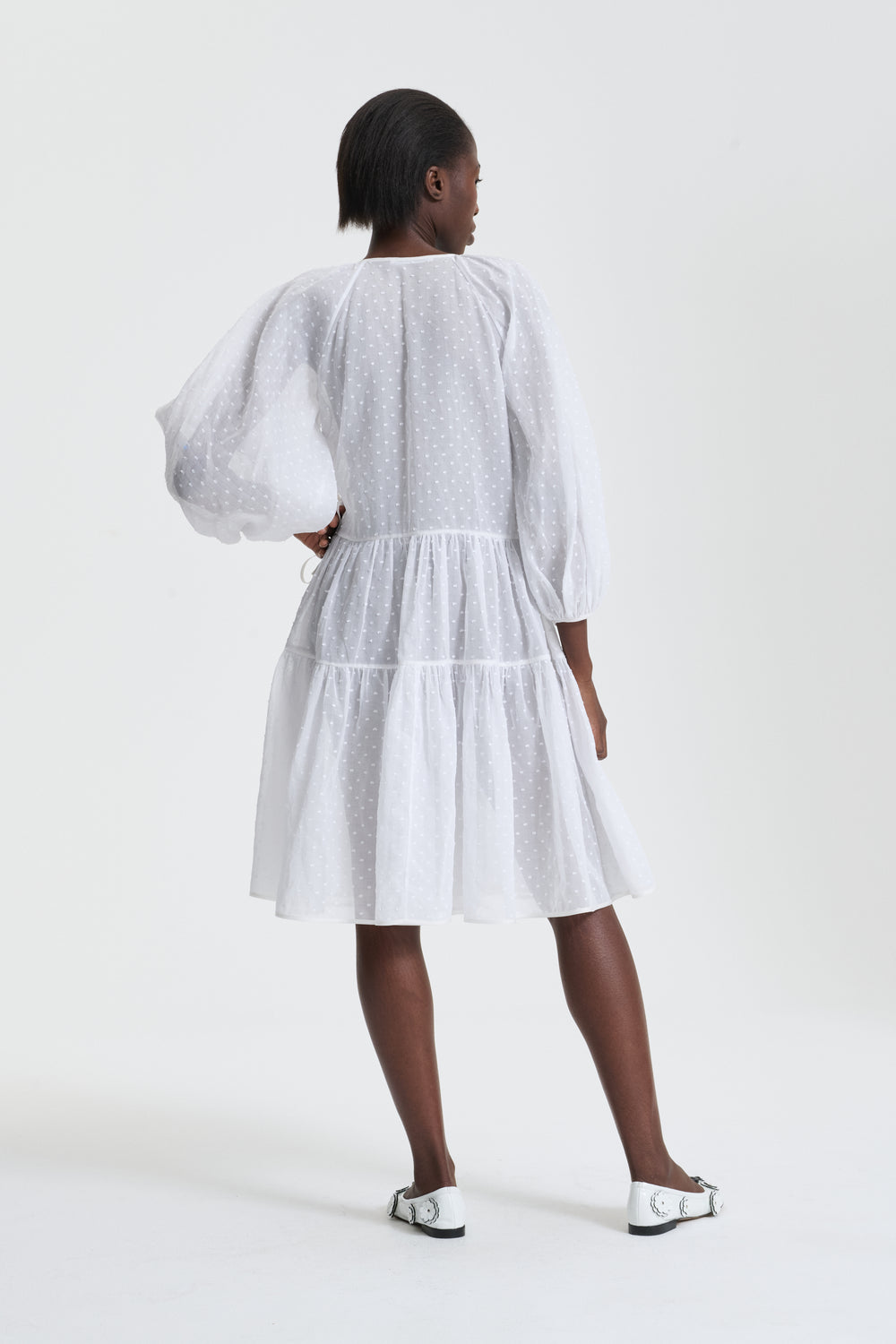 MIRABELLE | DRESS PLUMETIS ORGANDIE WHITE