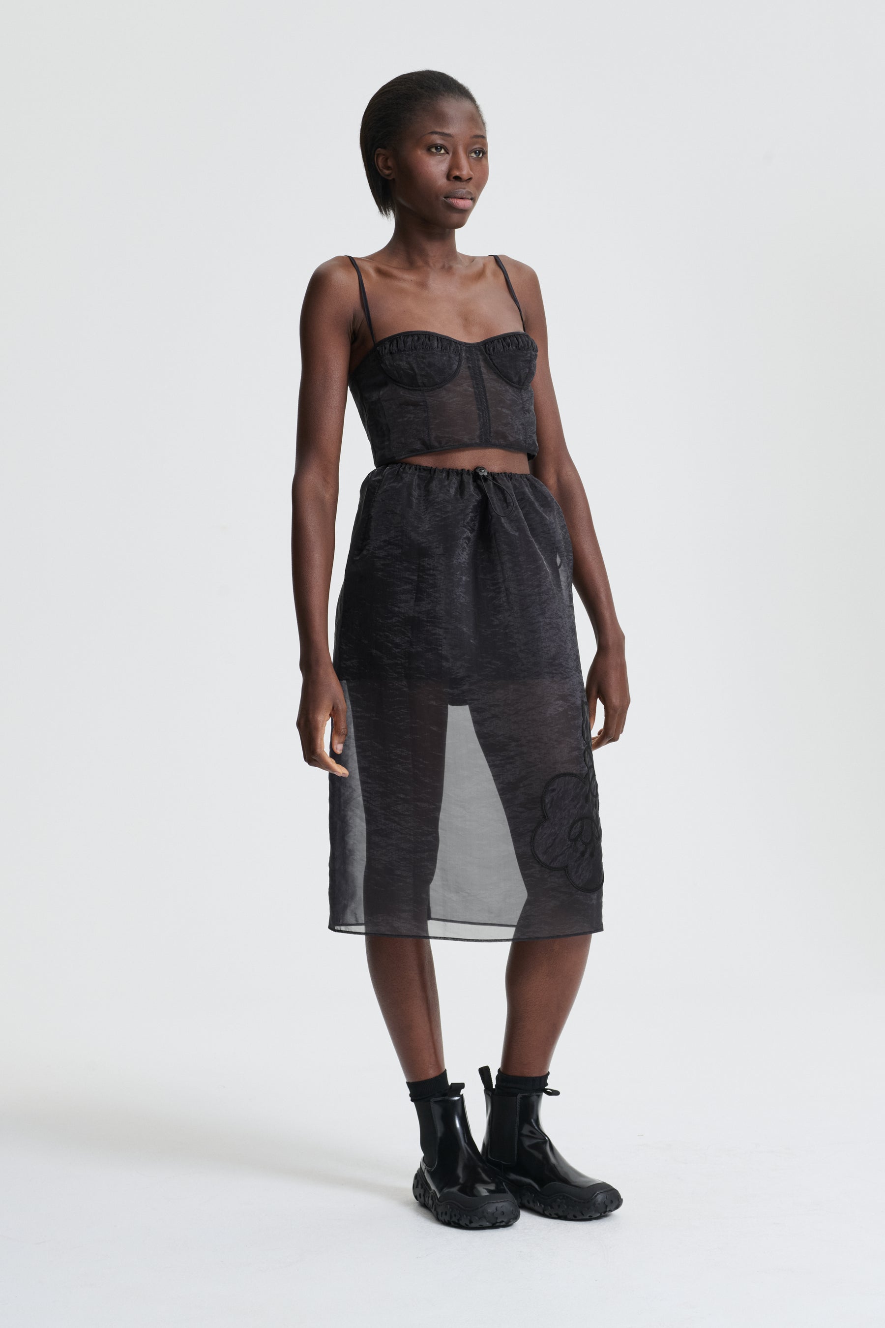 Bibiy /BEVERLY BUSTIER 黒 ANYA | BUSTIER LIQUID MYRTIA BLACK