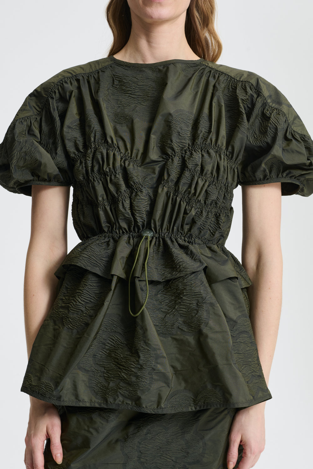BROOKLYN | TOP BORUS JACQUARD OLIVE