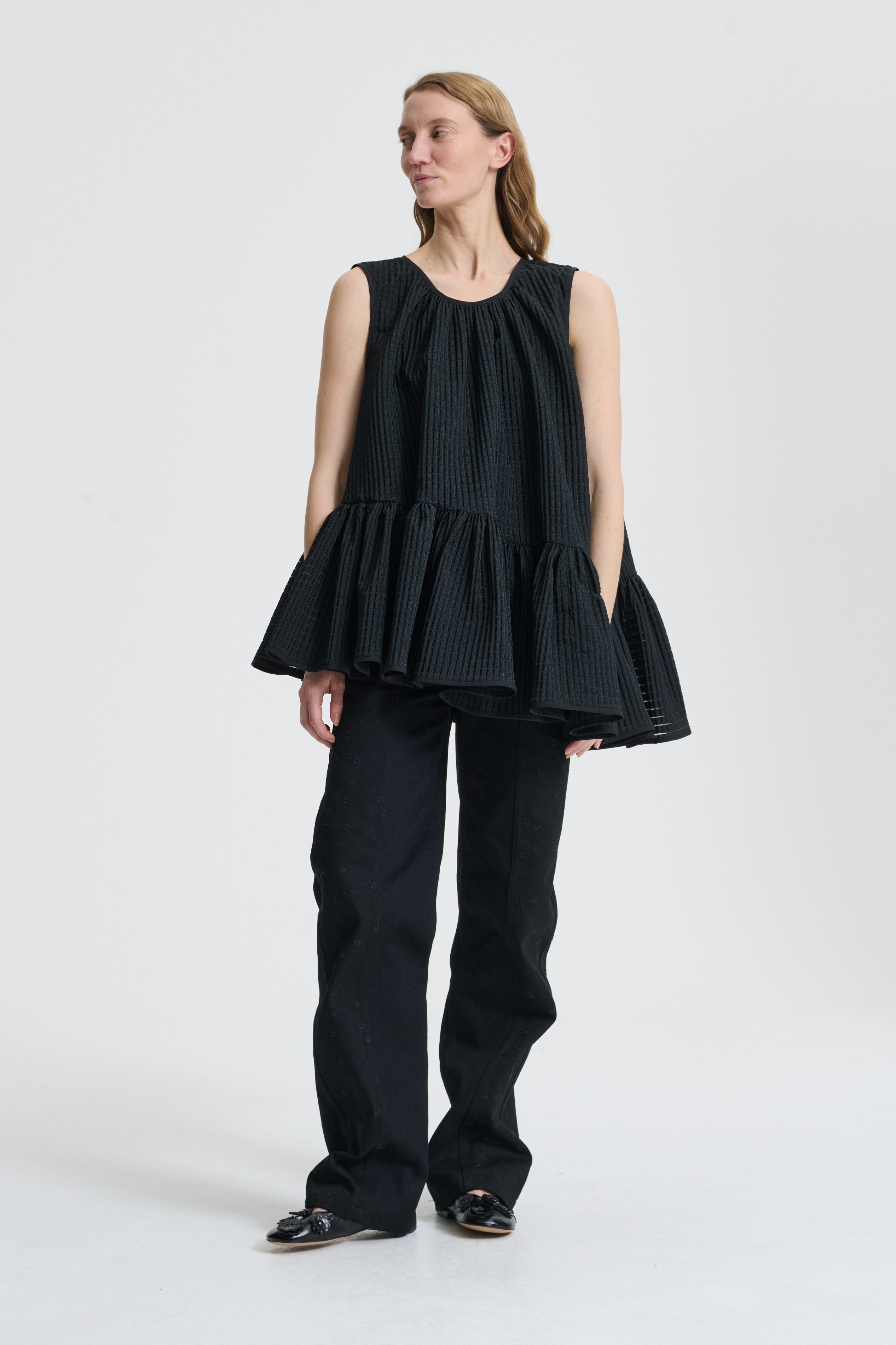 BETTINA | TOP MIKU JACQUARD BLACK – Cecilie Bahnsen