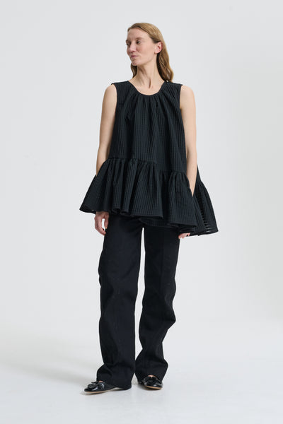 BETTINA | TOP MIKU JACQUARD BLACK – Cecilie Bahnsen