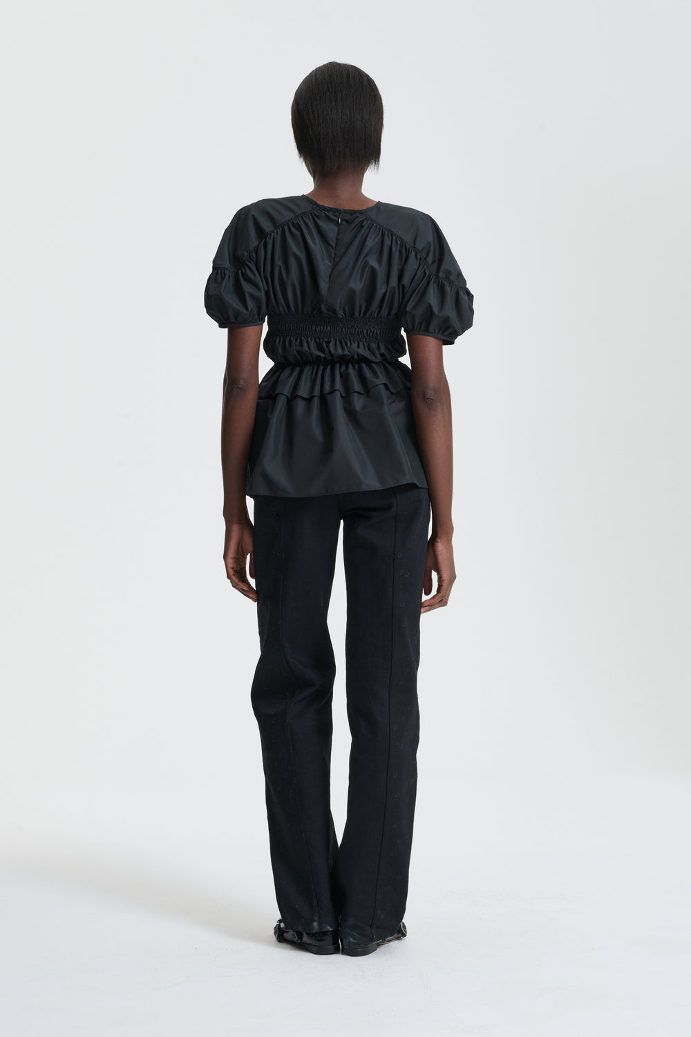 BROOKLYN | TOP RECYCLED FAILLE BLACK