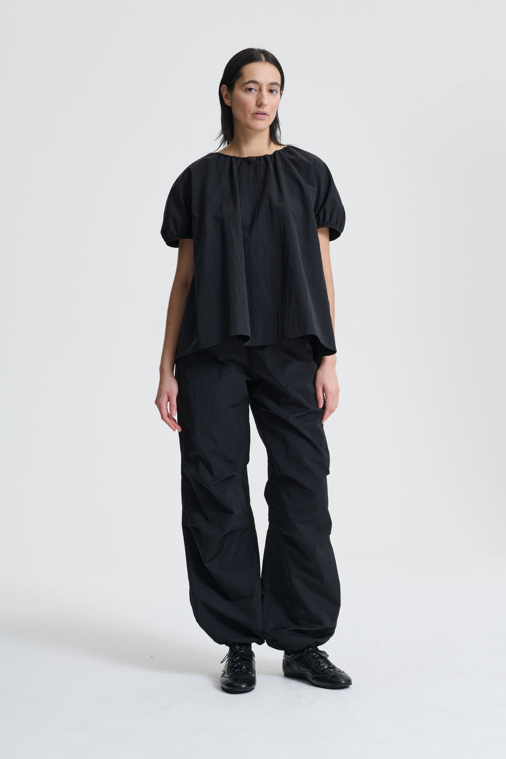 BELLA | TOP RECYCLED TAFFETA BLACK
