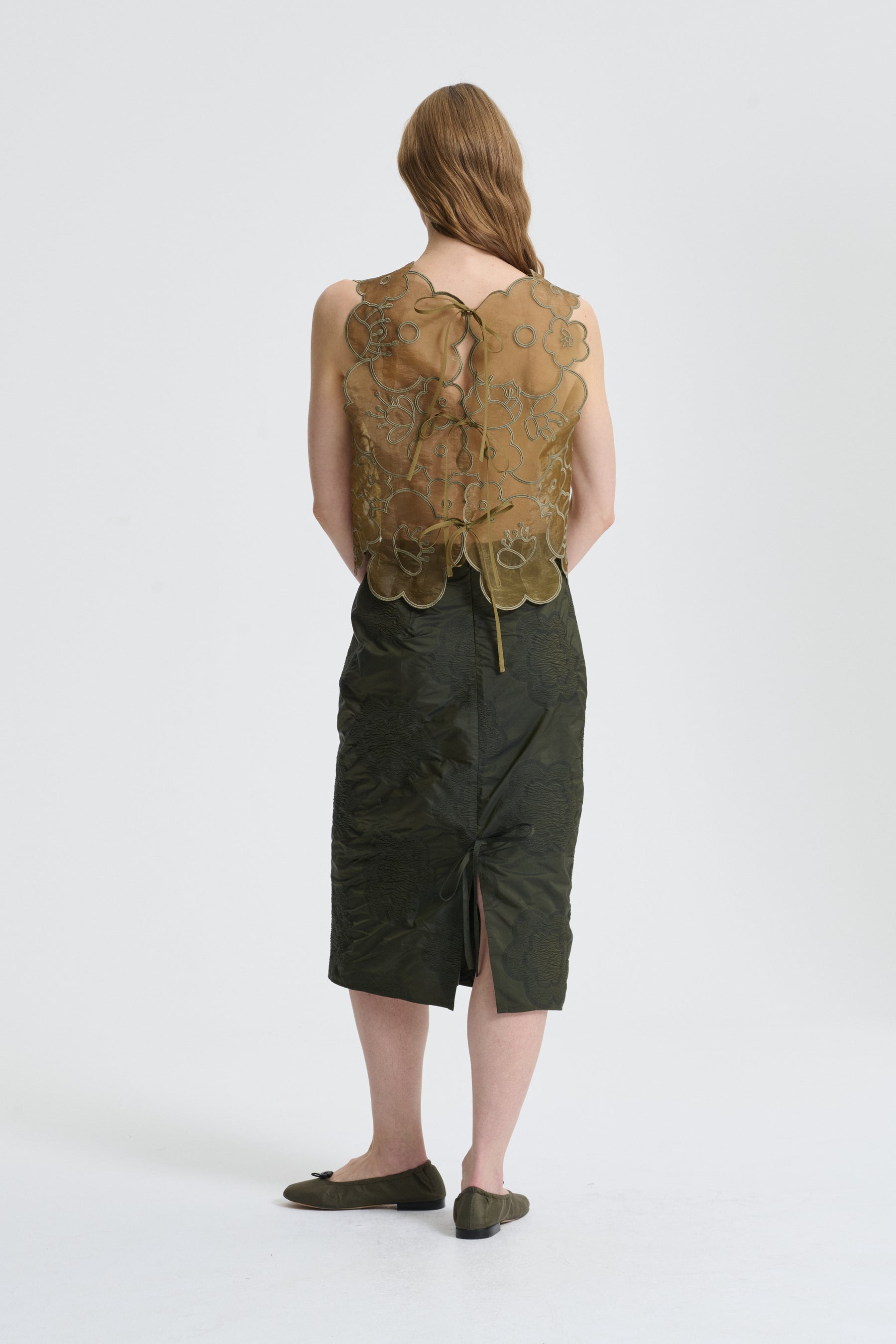 【Cecilie Bahnsen】ALLEGRA SKIRT ALLEGRA | SKIRT KUMO FIL-COUP… BLACK