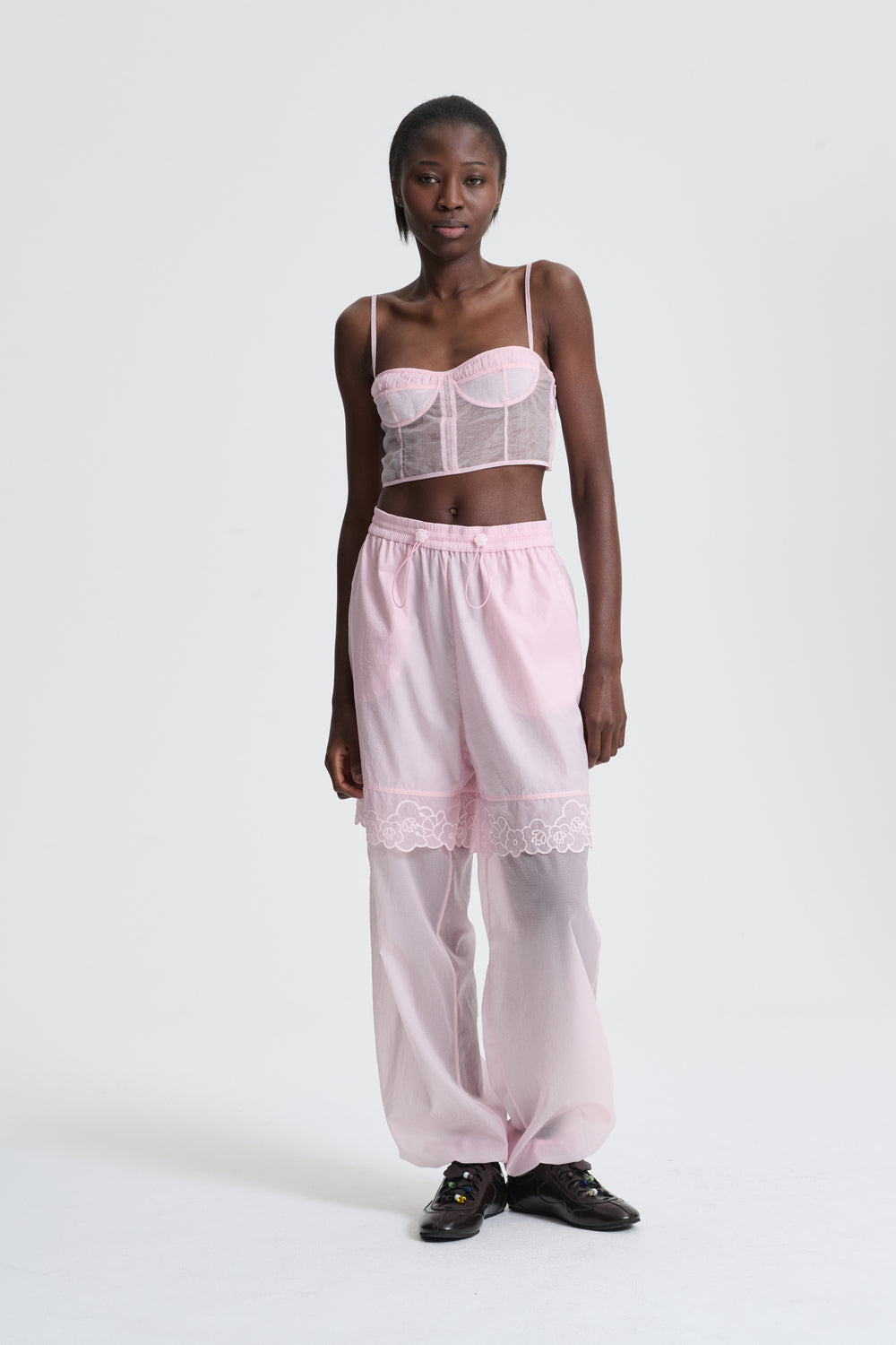 BIANCA | JOGGERS EMBROIDERED RIPSTOP PINK
