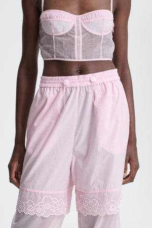 【Cecilie Bahnsen】BIANCA PANTS BIANCA | JOGGERS EMBROIDERED RIPSTOP OLIVE