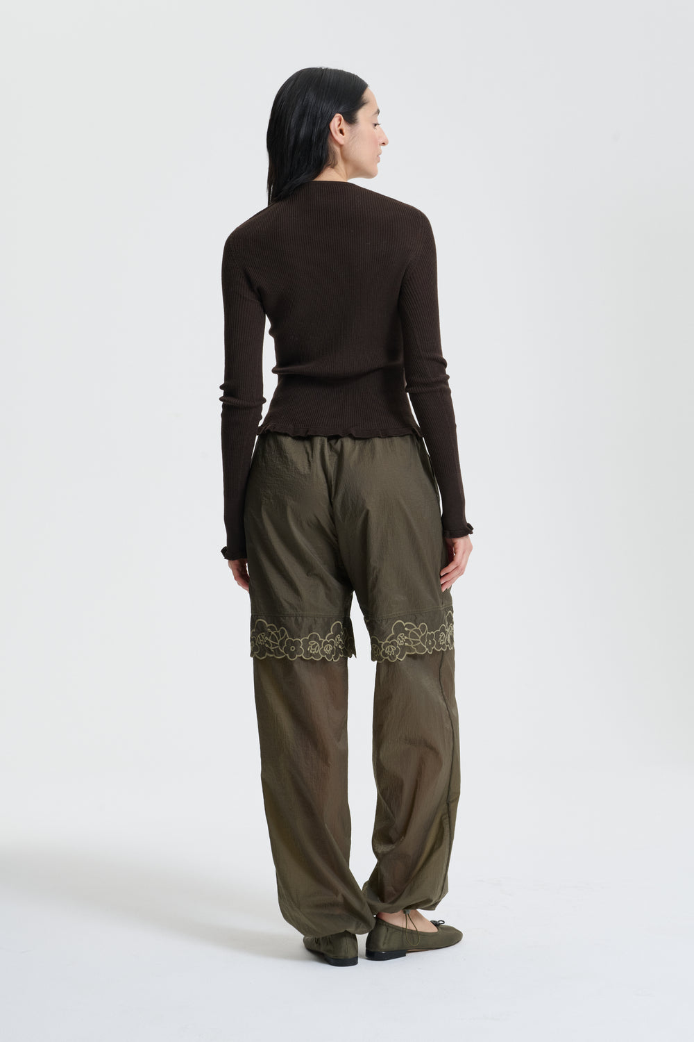BIANCA | JOGGERS EMBROIDERED RIPSTOP OLIVE