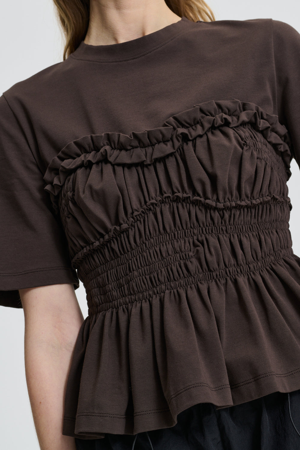 VILDE | T-SHIRT JERSEY BROWN