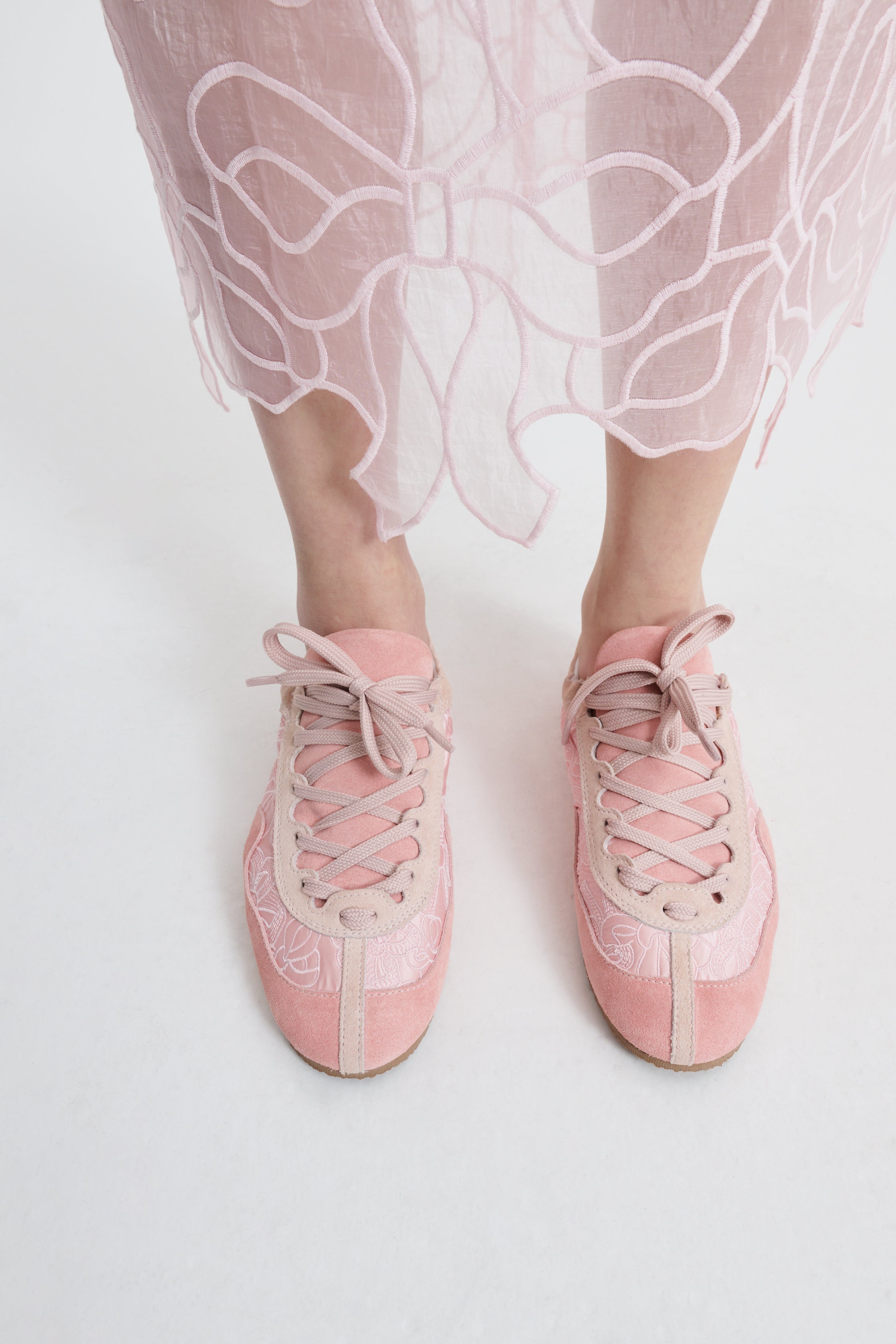 CBBLAISE | SOFT SNEAKERS SUEDE I NYLON BLUSH PINK