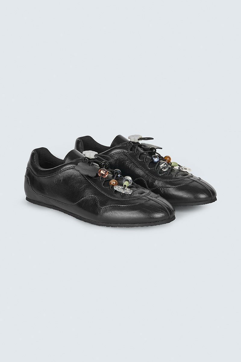 CBBLAISE | SNEAKERS TEXTURED LEATHER BLACK