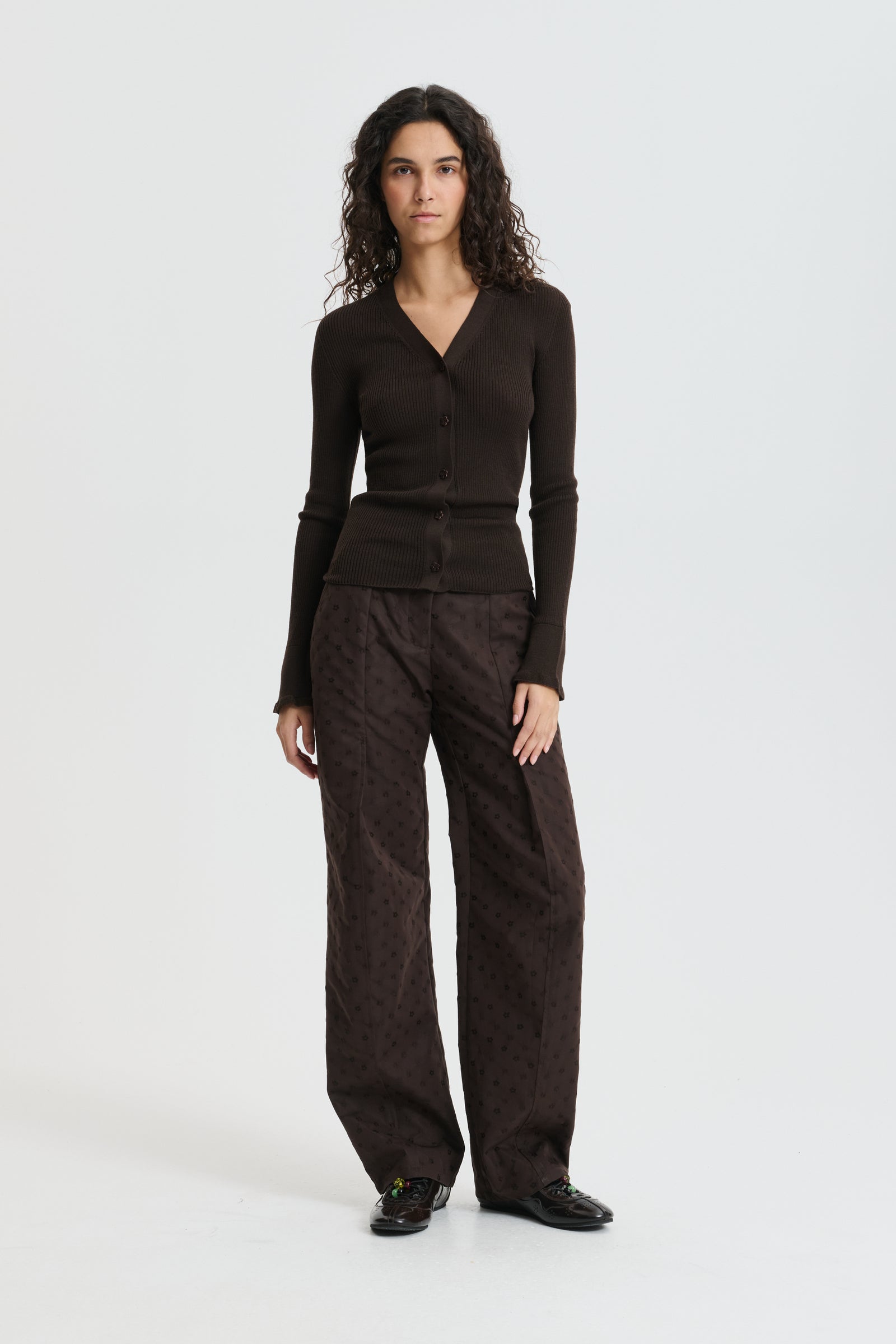 CBFOLKE | CARDIGAN LIGHT MERINO WOOL BROWN