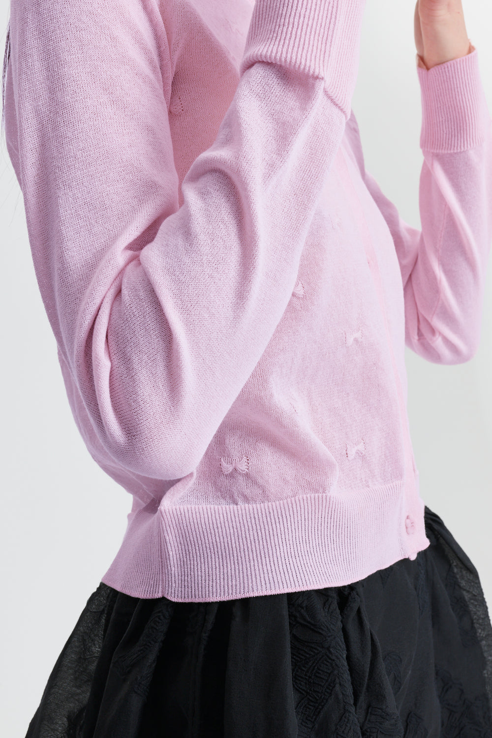 CBFLOH | CARDIGAN PRETTY BOW KNIT PRETTY PINK