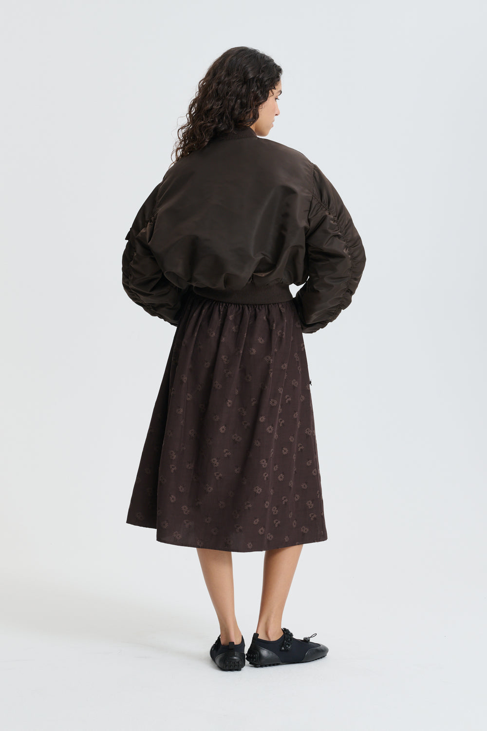 CBCALLIE | BOMBER TECHNICAL NYLON BROWN