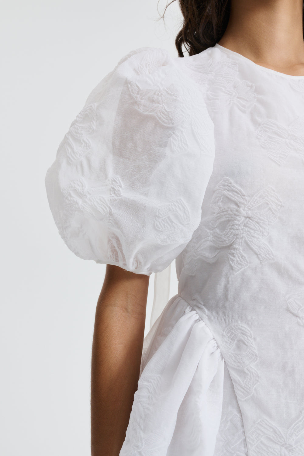 CBULANI | DRESS PAPILLON MATELASSÉ WHITE
