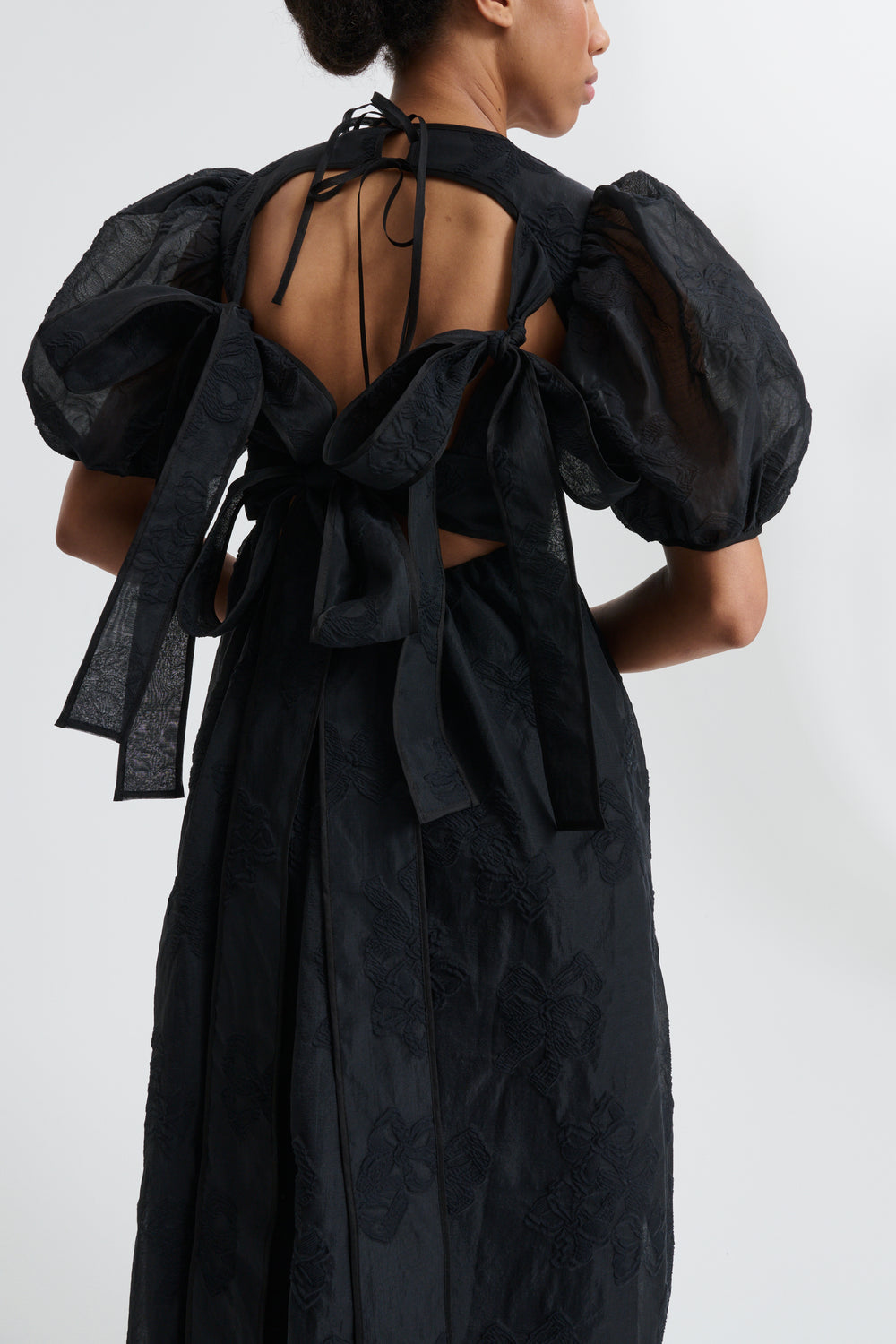CBULANI | DRESS PAPILLON MATELASSÉ BLACK