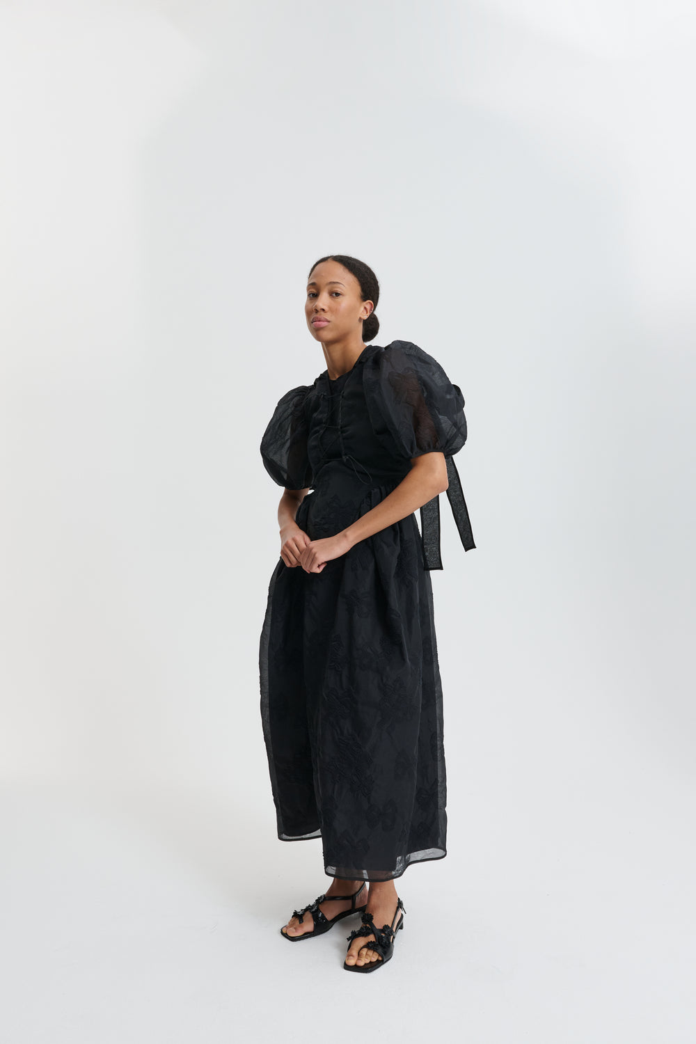 CBULANI | DRESS PAPILLON MATELASSÉ BLACK