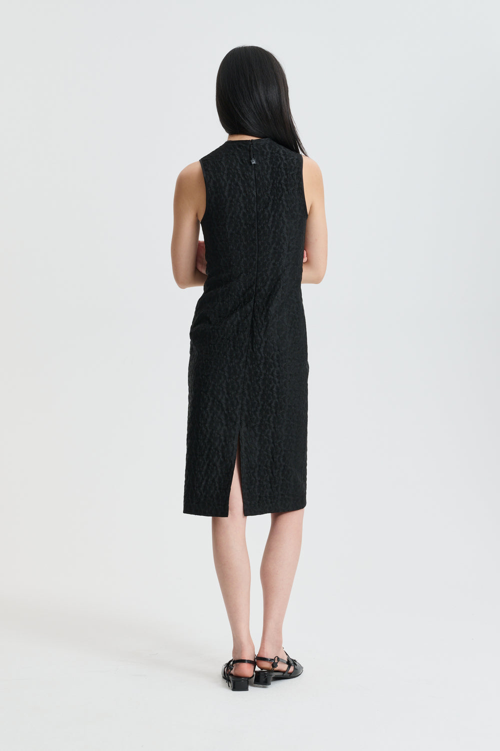 CBDEVIN | DRESS BEGONIA JACQUARD BLACK