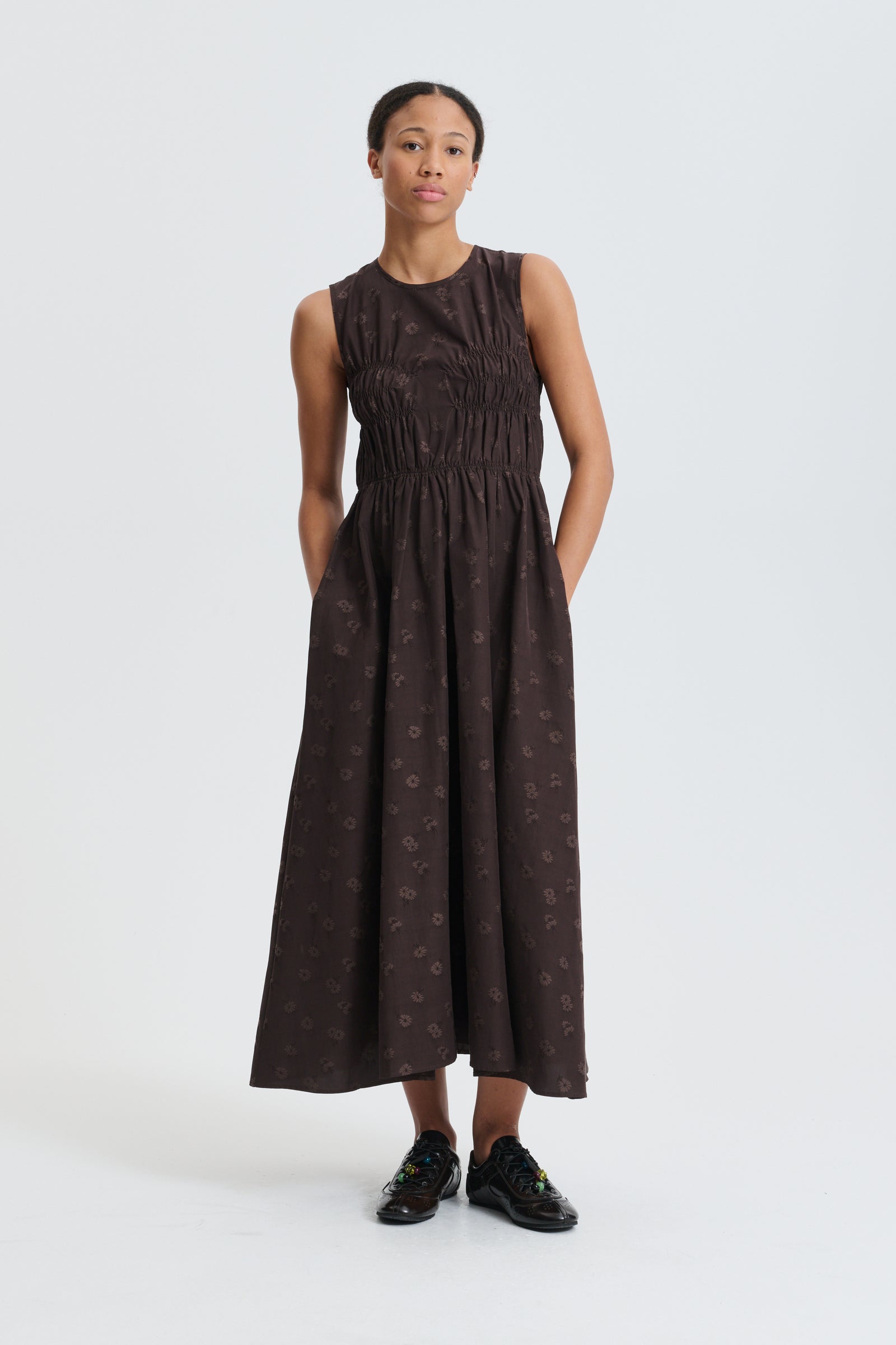 CBCHRISTY | DRESS DITSY BELLIS BROWN