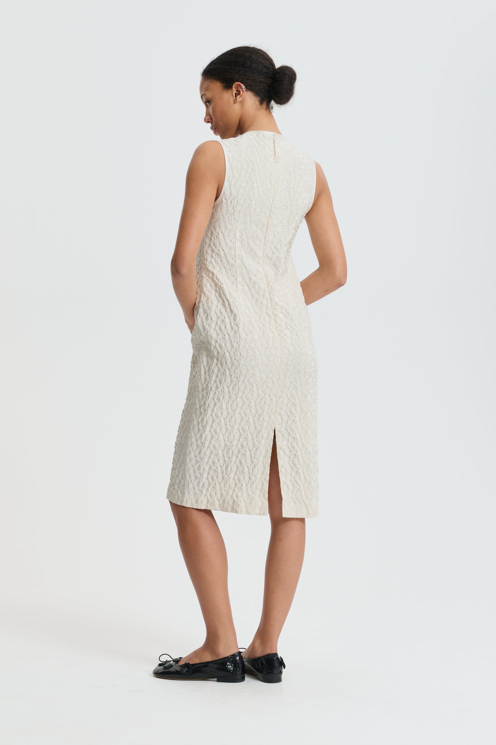 CBDEVIN | DRESS BEGONIA JACQUARD VINTAGE IVORY