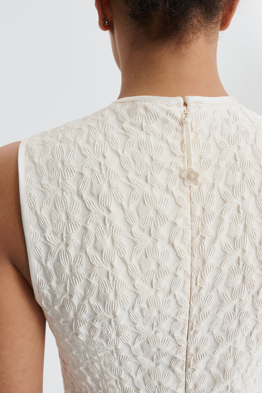 CBDEVIN | DRESS BEGONIA JACQUARD VINTAGE IVORY
