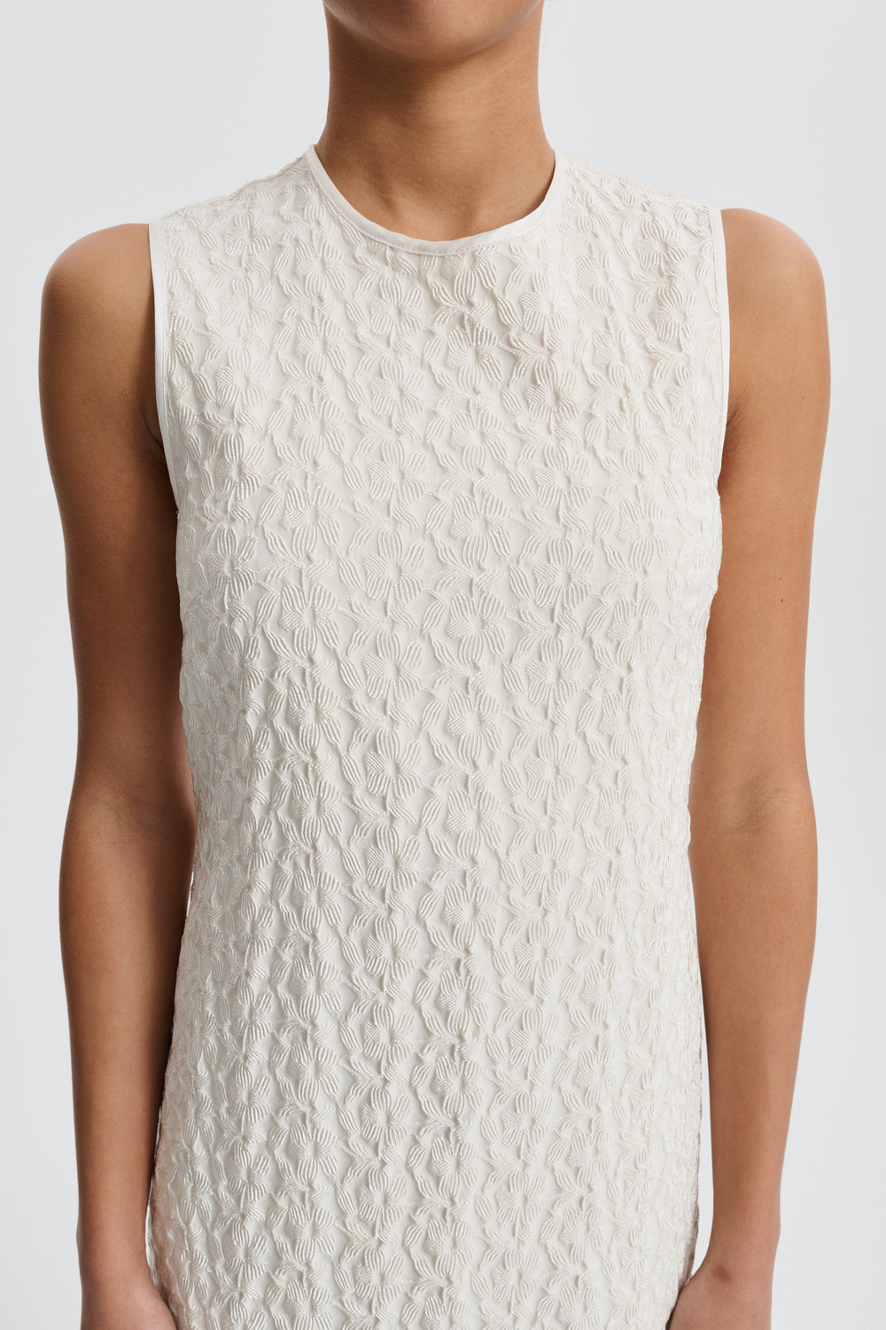 CBDEVIN | DRESS BEGONIA JACQUARD VINTAGE IVORY