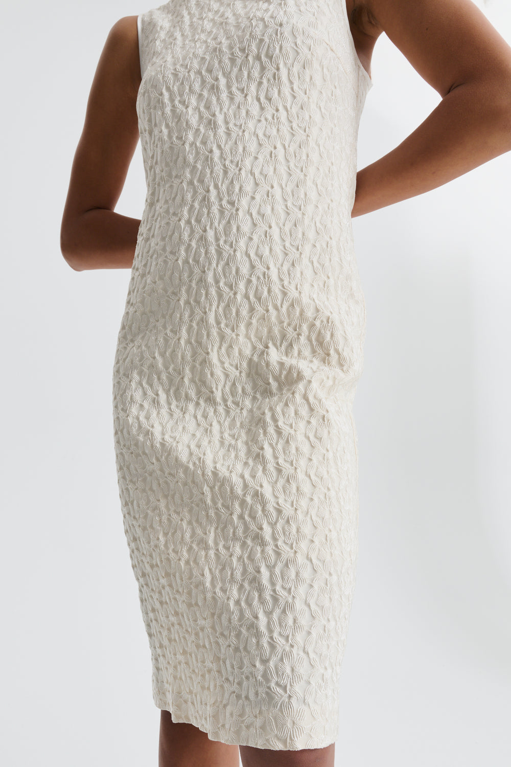 CBDEVIN | DRESS BEGONIA JACQUARD VINTAGE IVORY