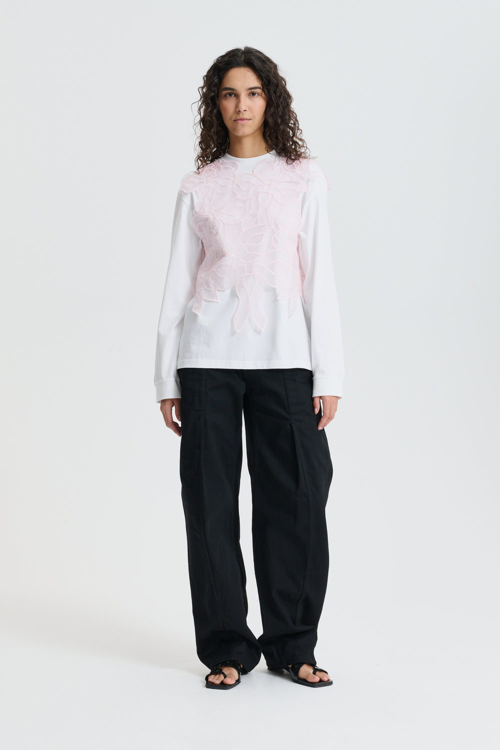 CBAYA | TOP BOW EMBROIDERY BLUSH PINK
