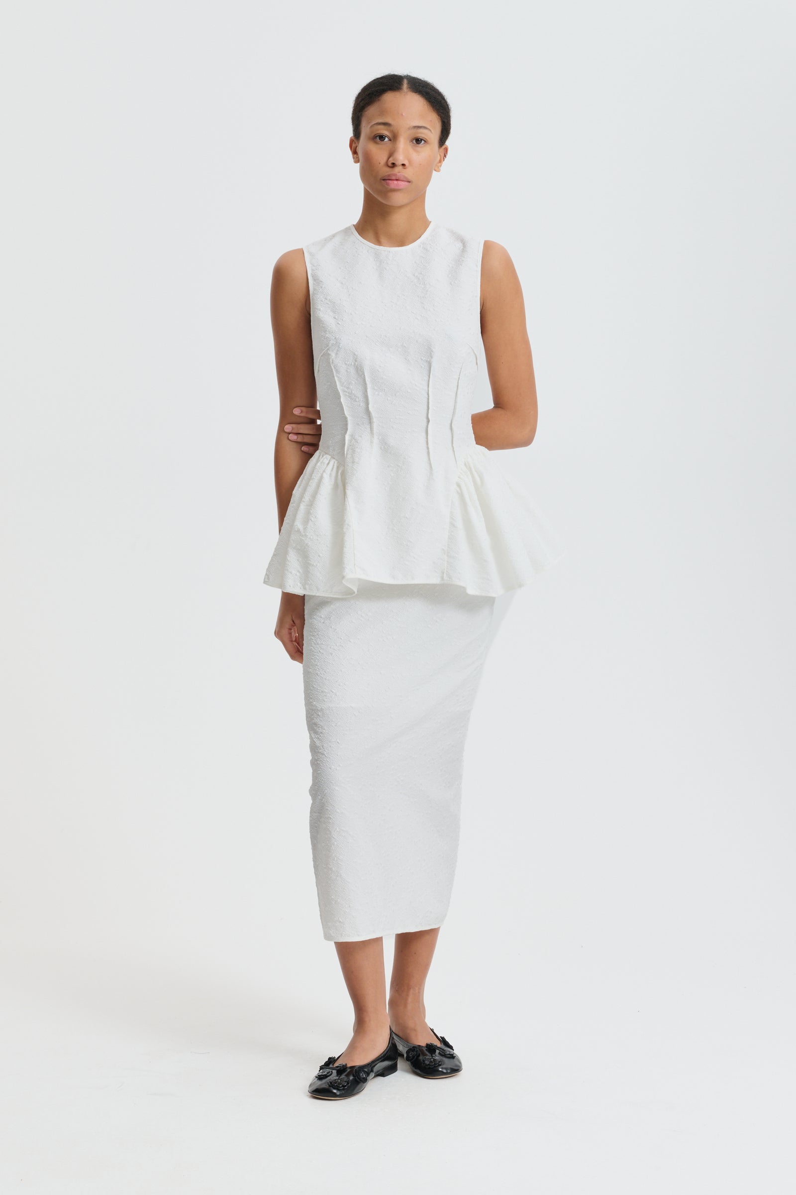CBDAIMI | TOP EIRA MATELASSÉ WHITE