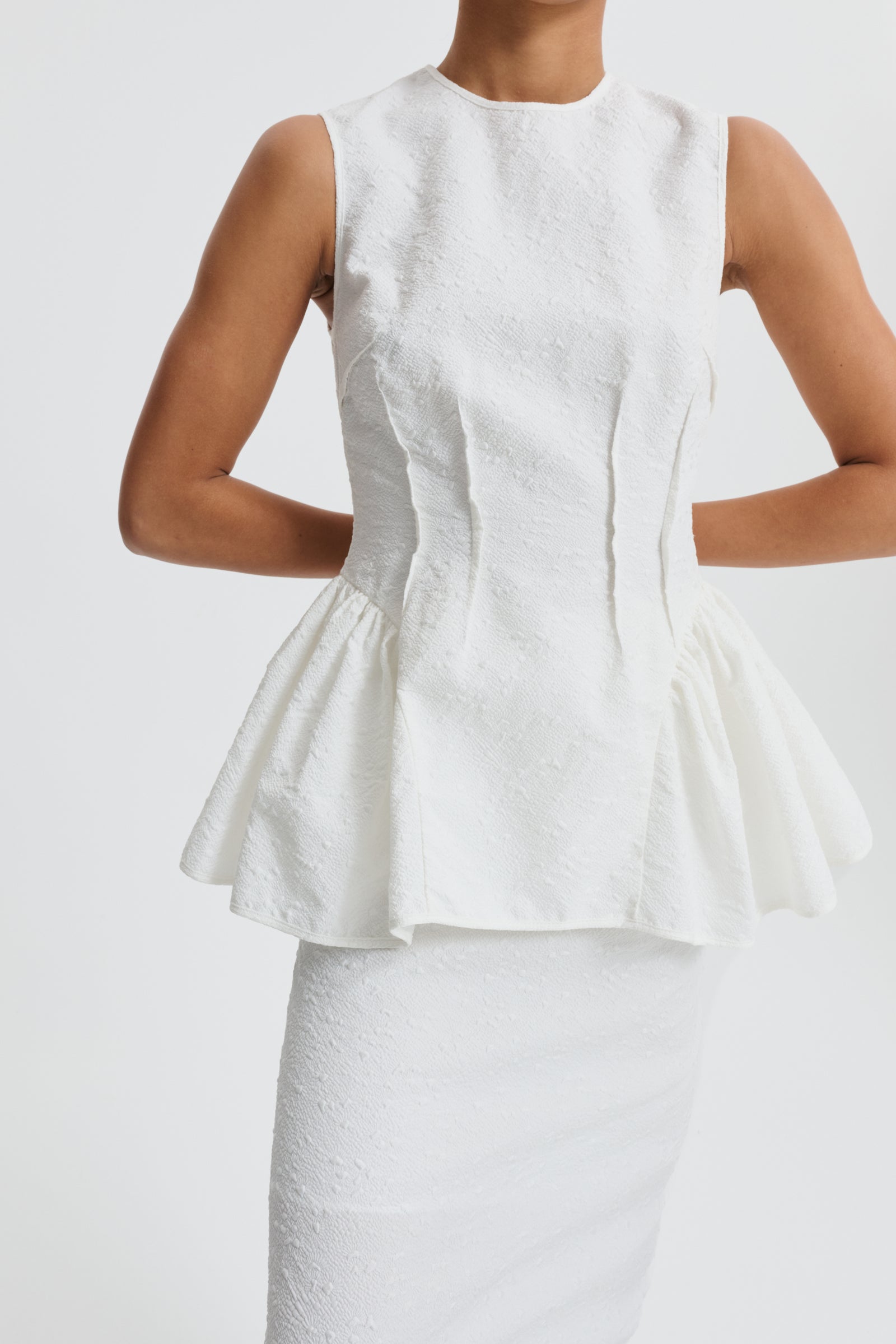 CBDAIMI | TOP EIRA MATELASSÉ WHITE