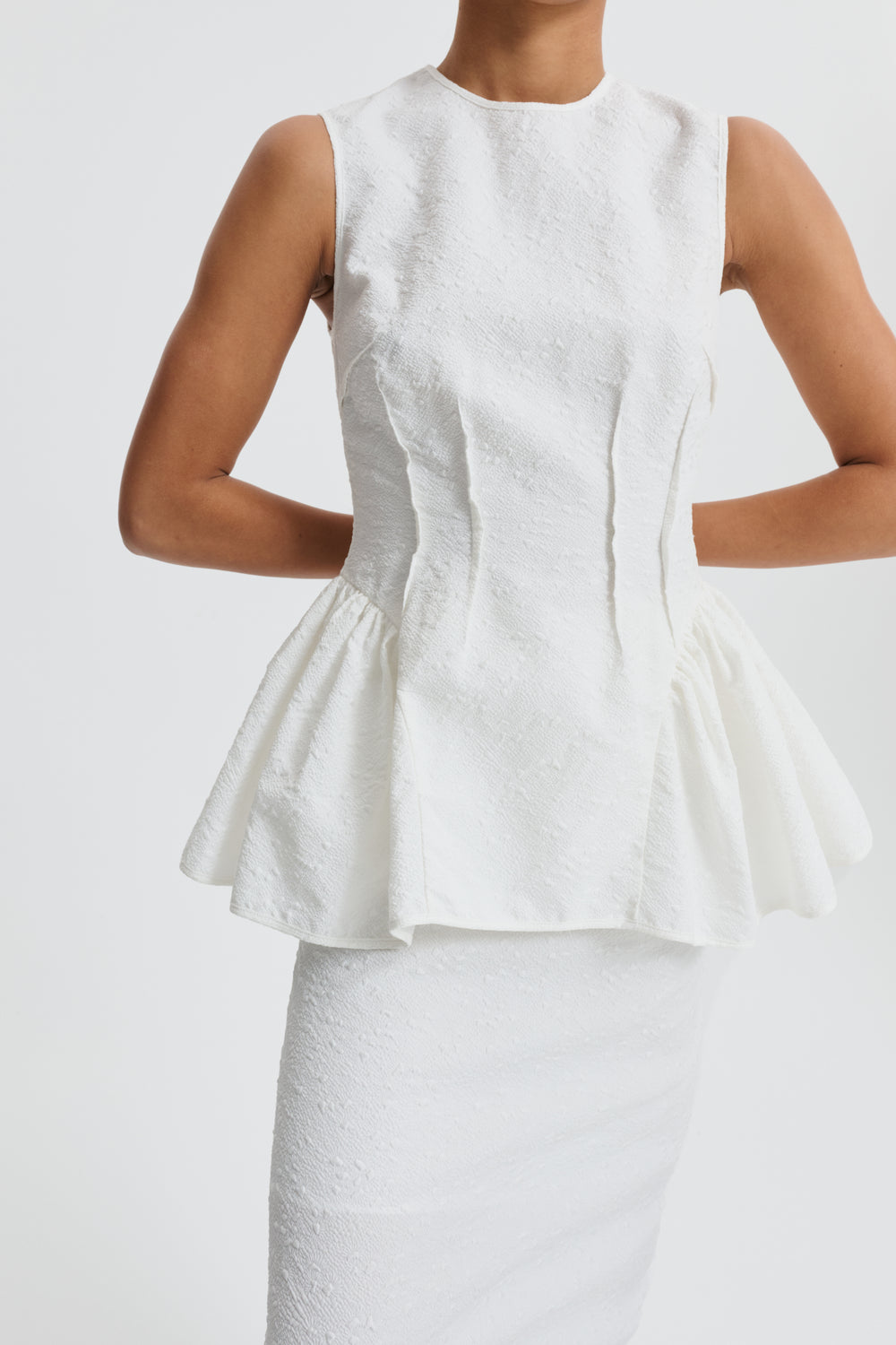 CBDAIMI | TOP EIRA MATELASSÉ WHITE