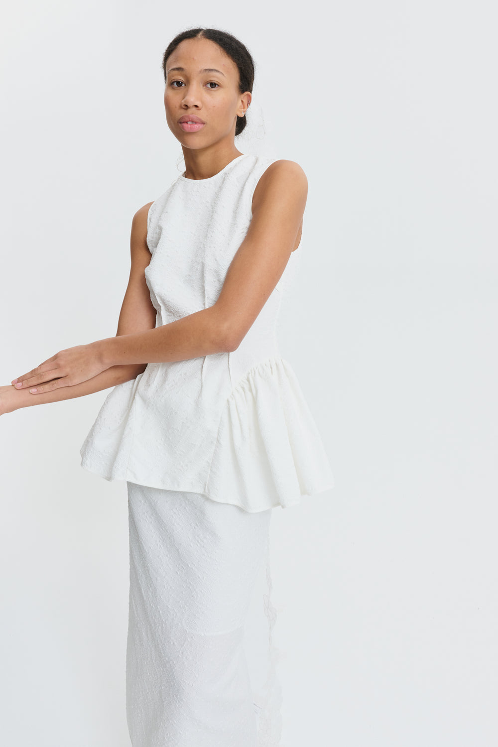CBDAIMI | TOP EIRA MATELASSÉ WHITE