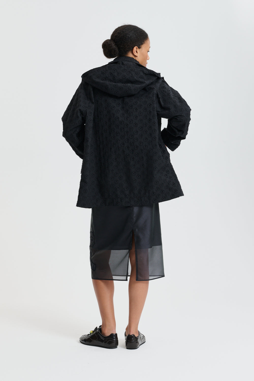 CBBRIA | SKIRT HYBRID ORGANZA BLACK