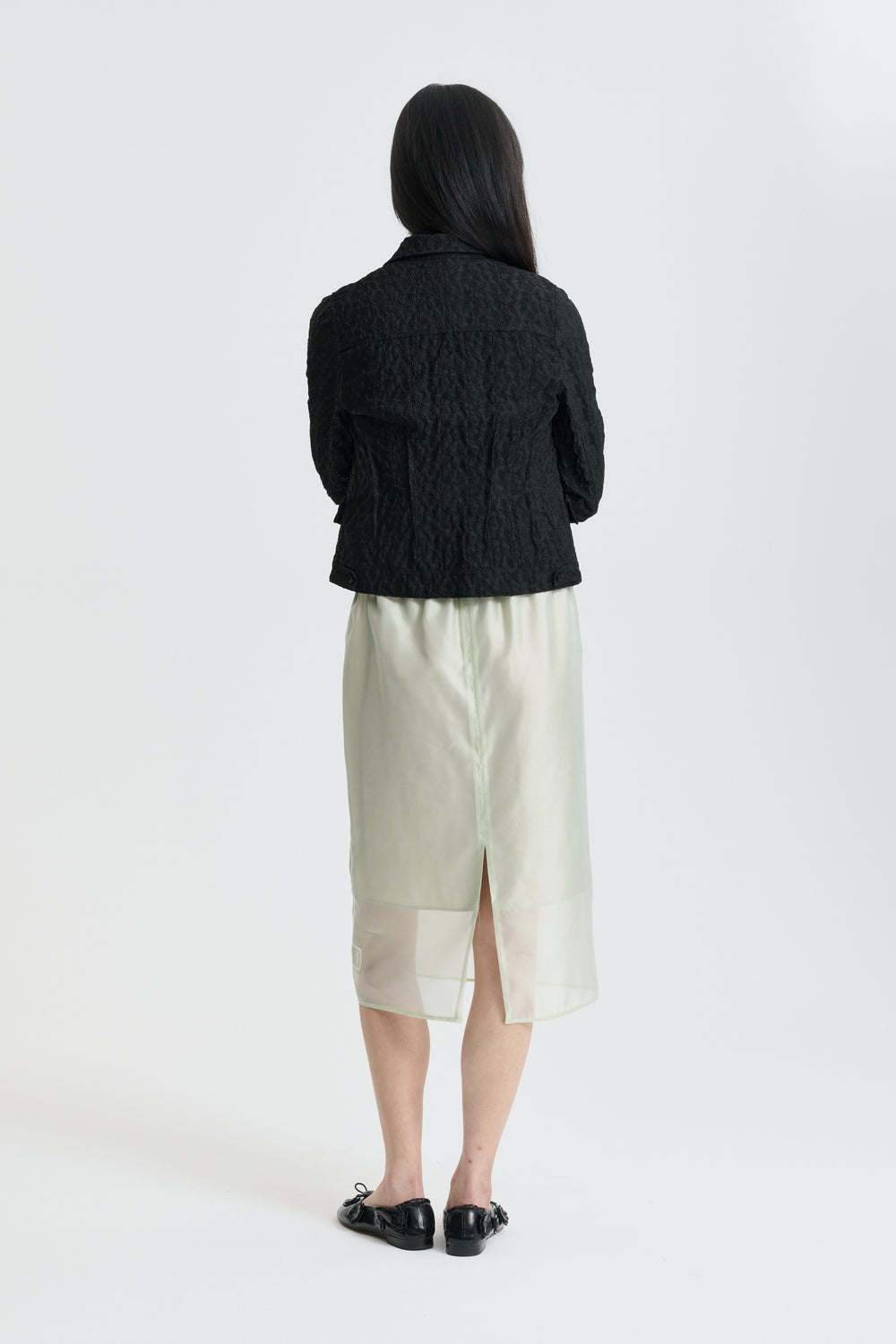 CBBRIA | SKIRT HYBRID ORGANZA PALE GREEN