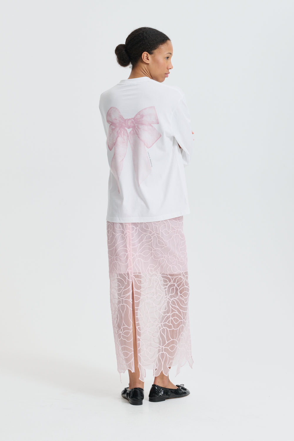 CBGUS | SKIRT BOW EMBROIDERY BLUSH PINK