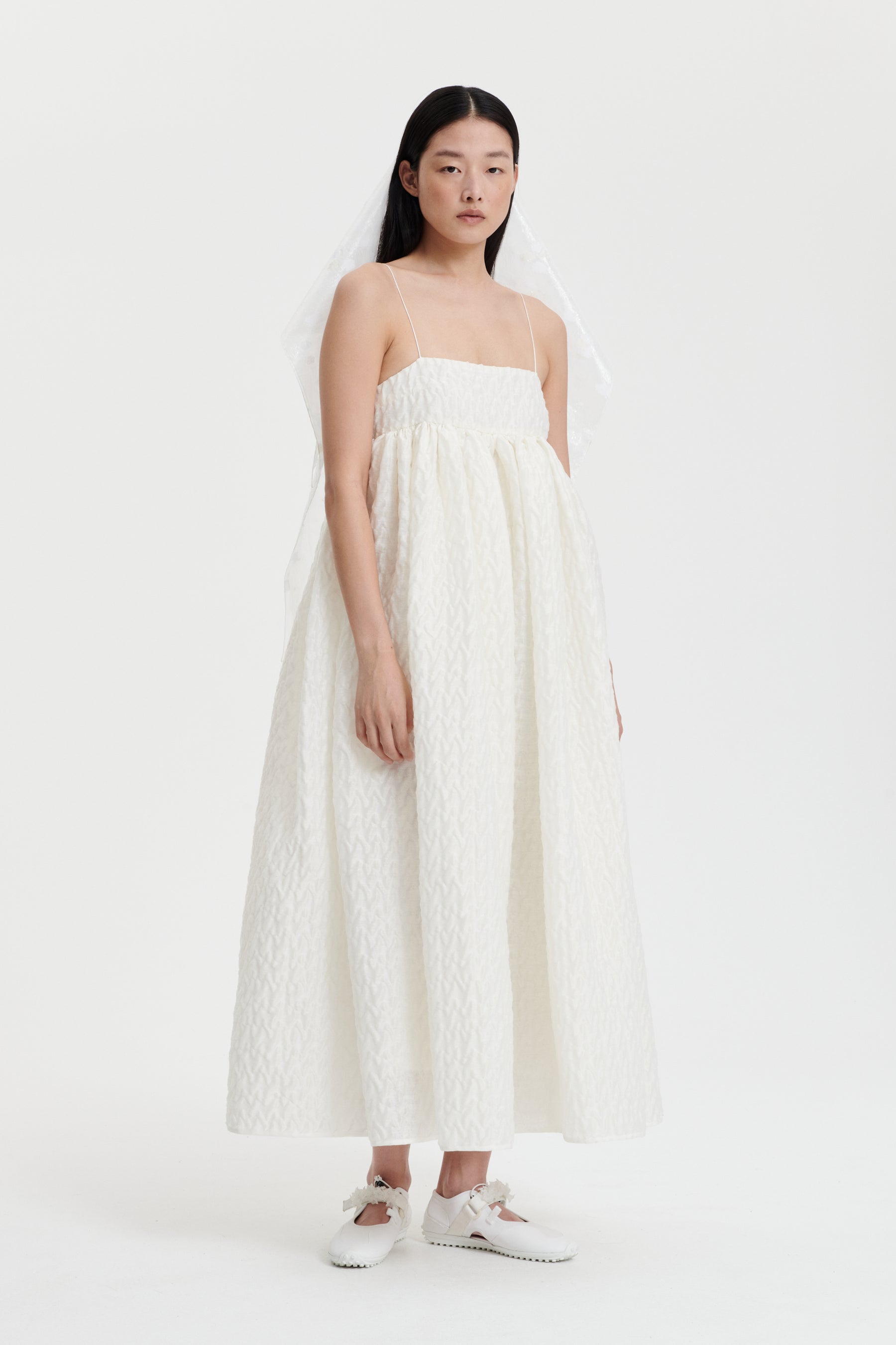 BETH | DRESS LINEN PLISS WHITE BRIDAL BETH | DRESS LINEN PLISS WHITE BRIDAL
