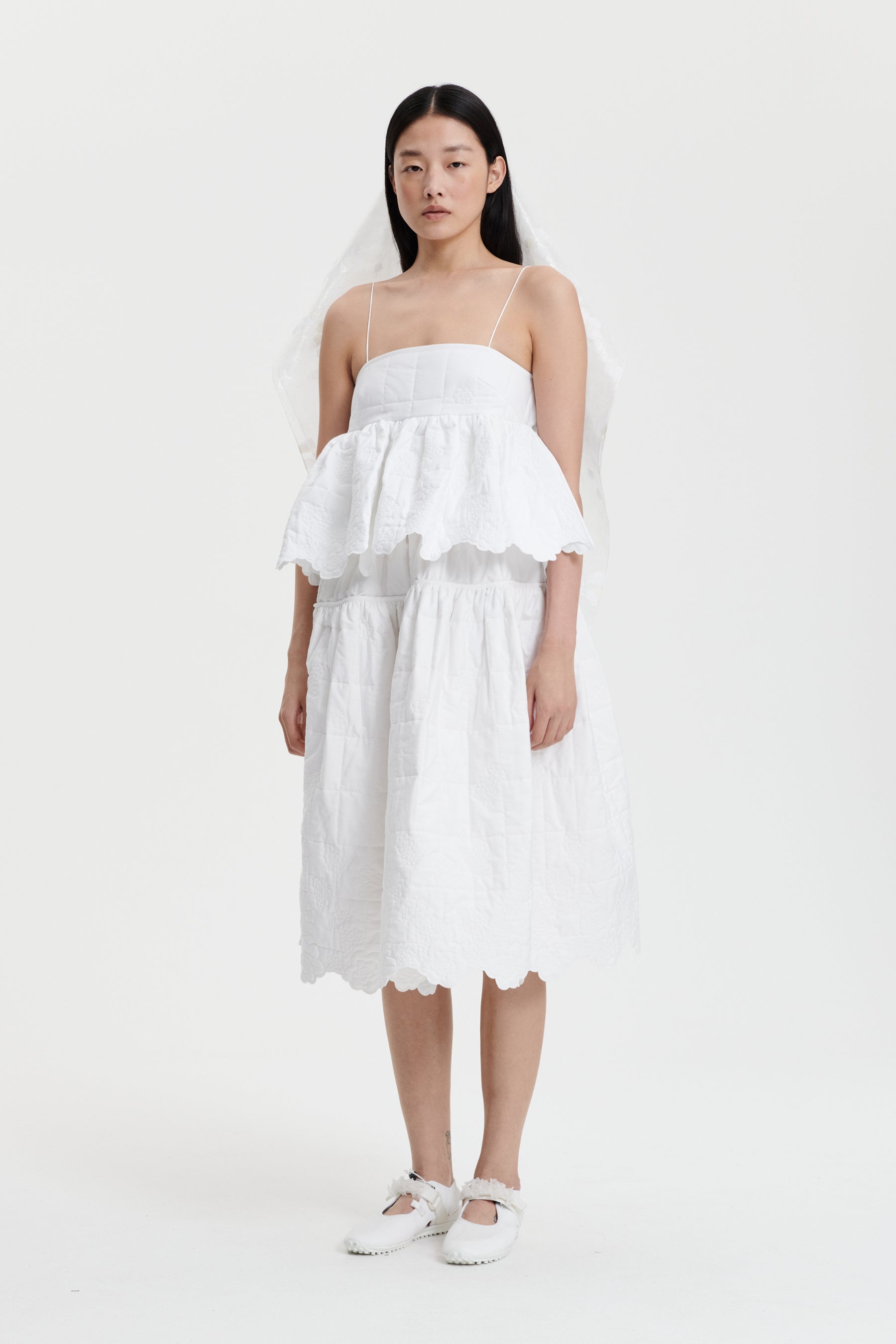 SELENA | TOP QUILTED COTTON WHITE BRIDAL