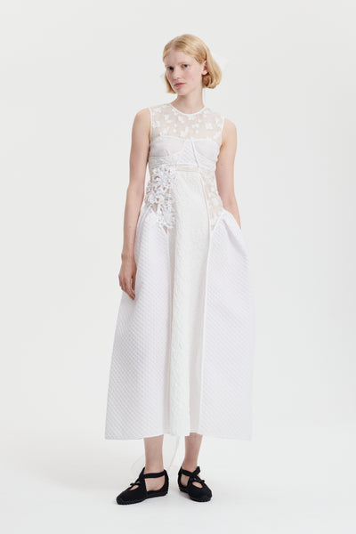 LIA | GOWN PLETHORA PATCHWORK WHITE/ECRU BRIDAL