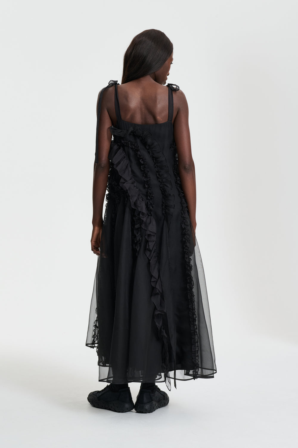 OTIS | DRESS SATIN ORGANZA BLACK
