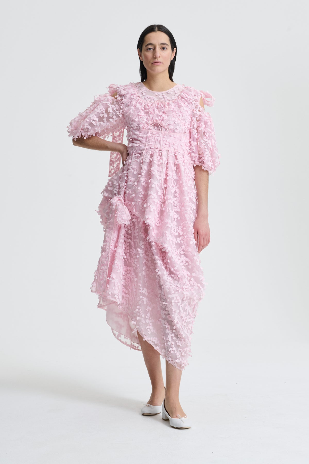 organza pink dress FUMICO