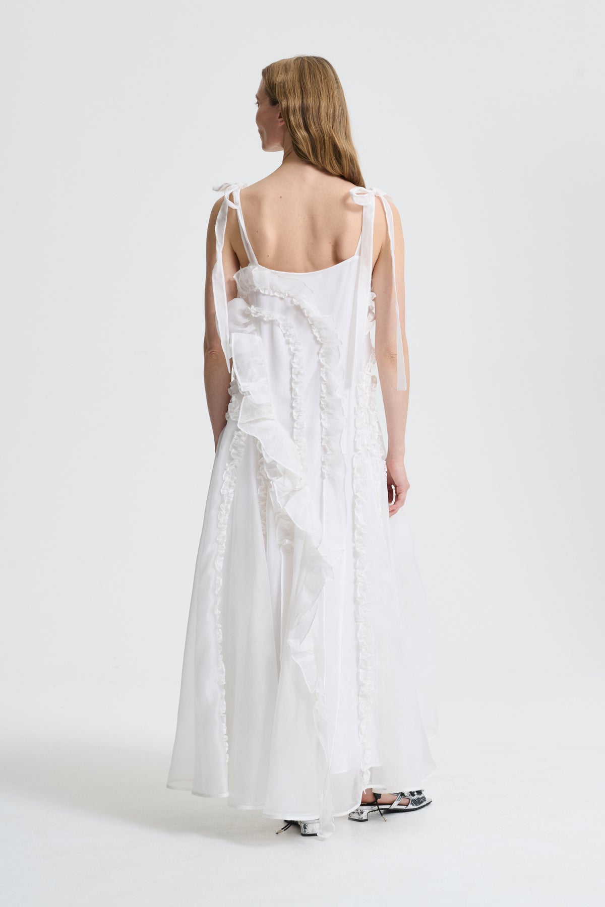Otis | Dress Satin Organza White UK10