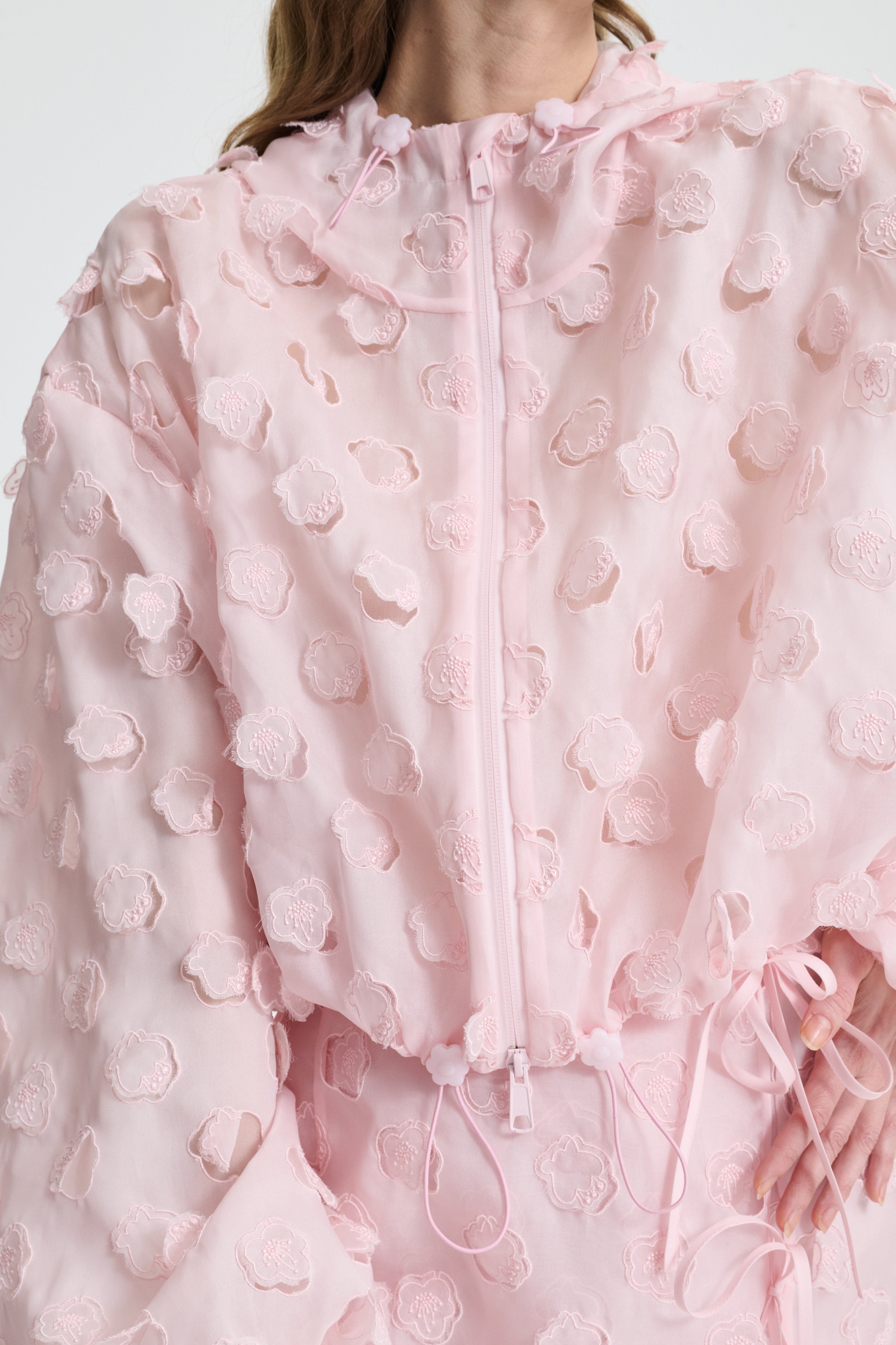 AISHA | JACKET DRIZZLED ORGANZA LIGHT PINK