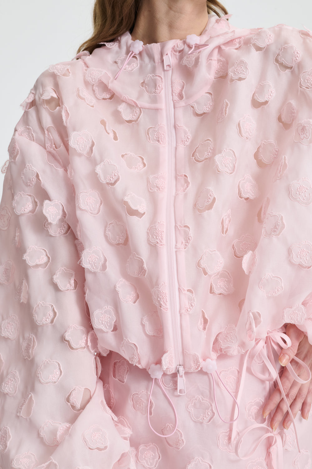 AISHA | JACKET DRIZZLED ORGANZA LIGHT PINK