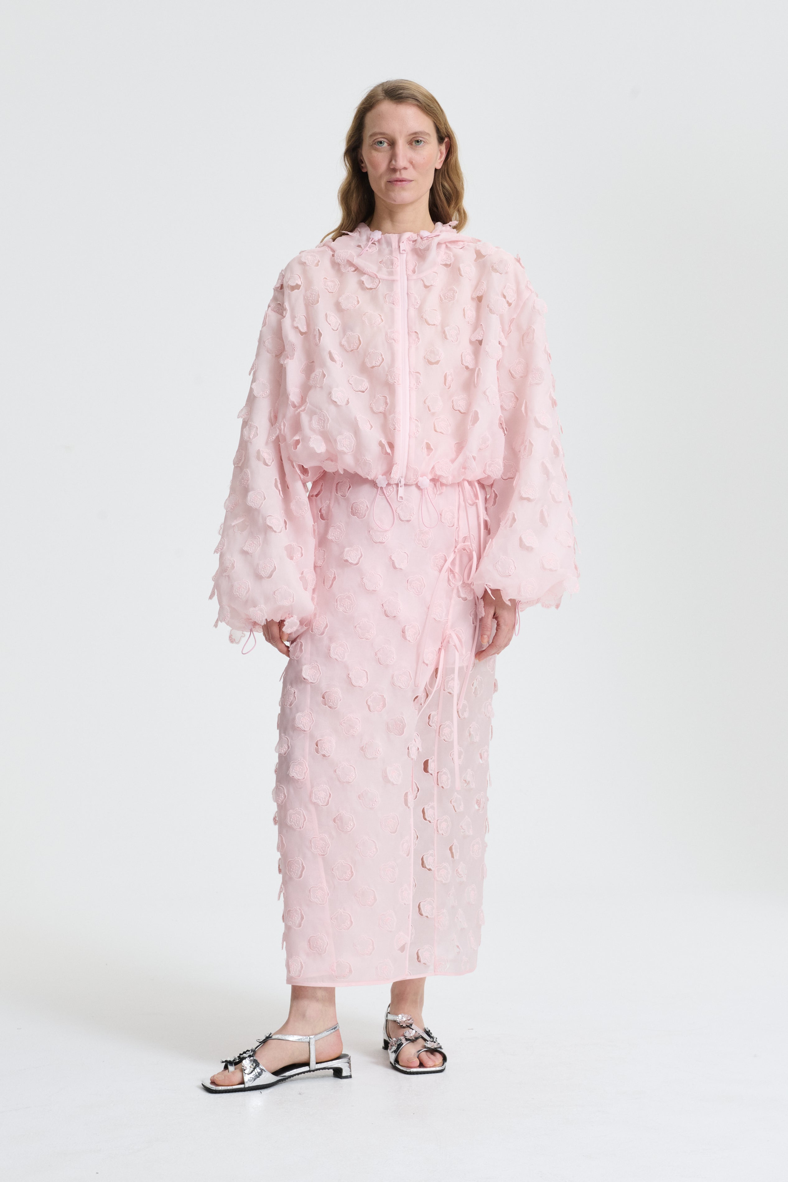 AISHA | JACKET DRIZZLED ORGANZA LIGHT PINK