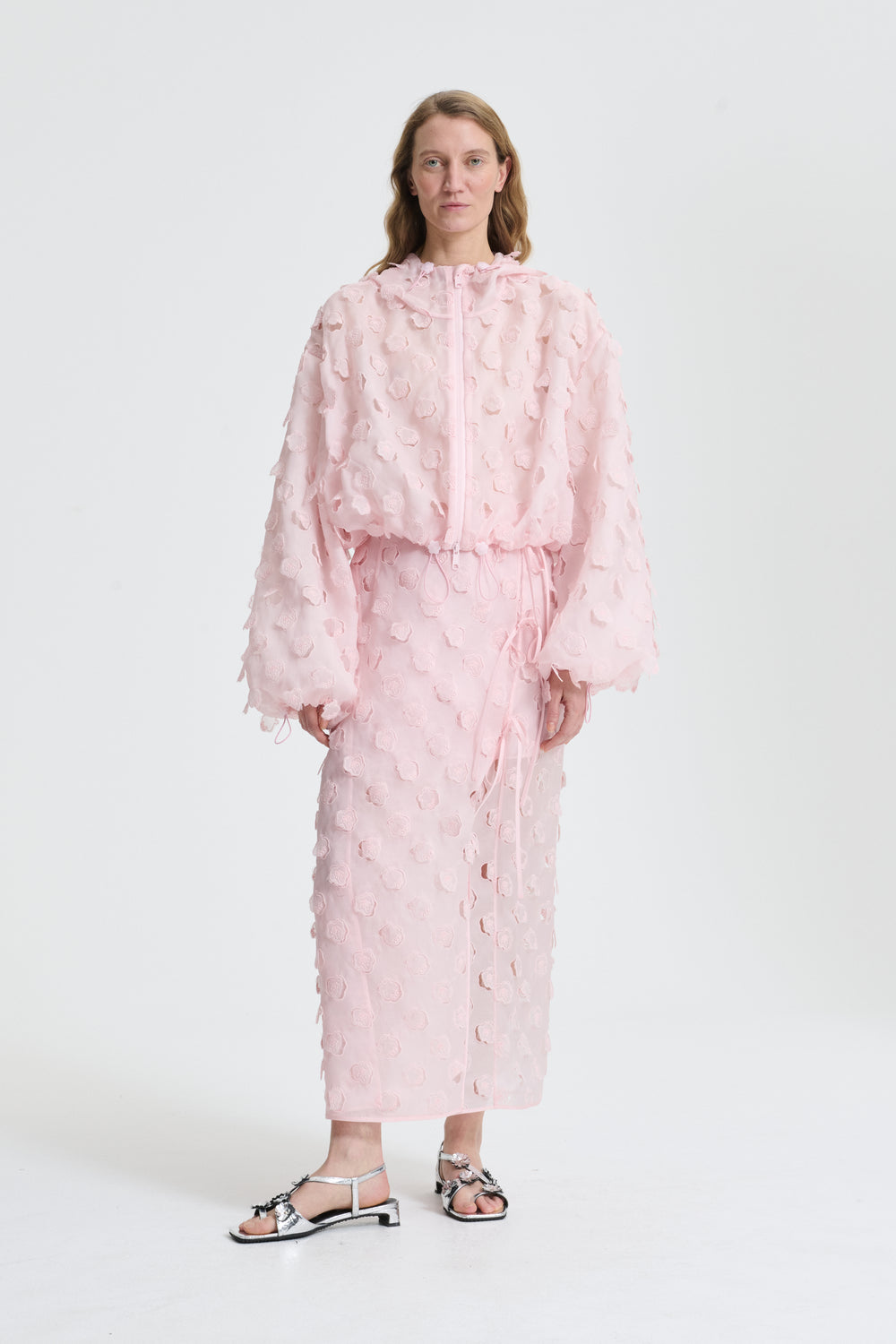 AISHA | JACKET DRIZZLED ORGANZA LIGHT PINK