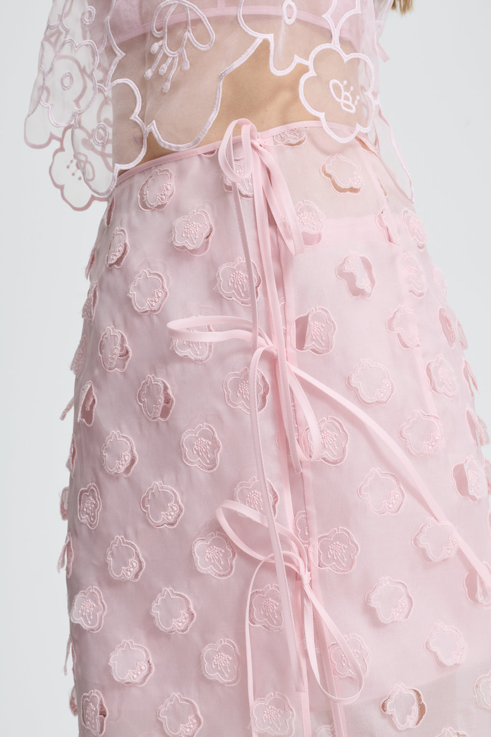 APRIL | SKIRT DRIZZLED ORGANZA LIGHT PINK