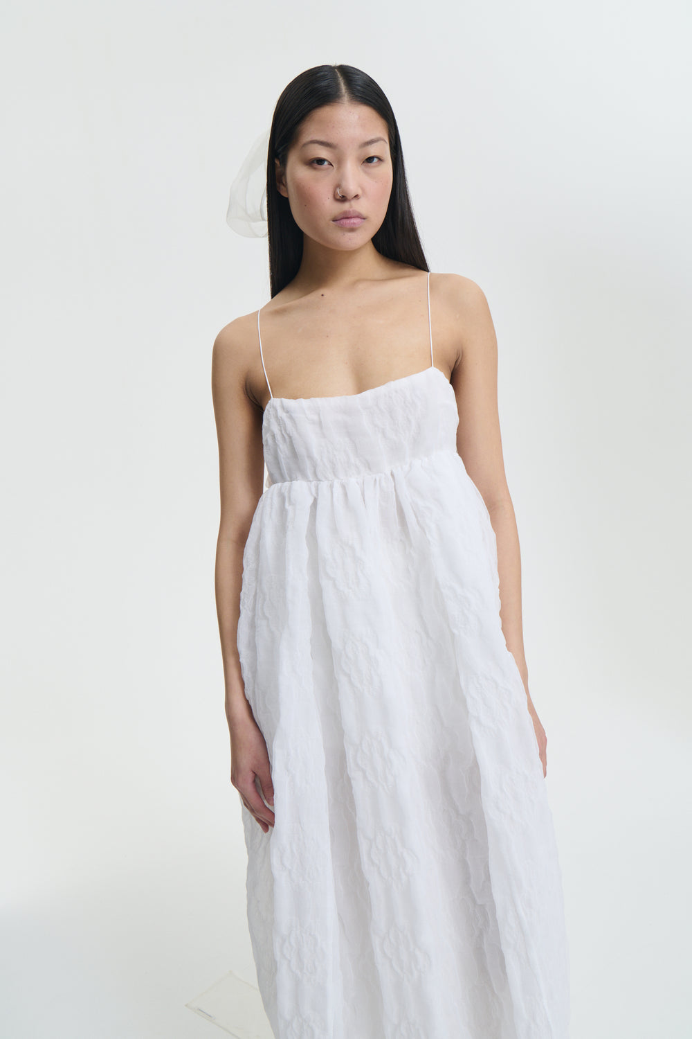 VILMA | DRESS AVENS MATELASSÉ WHITE BRIDAL