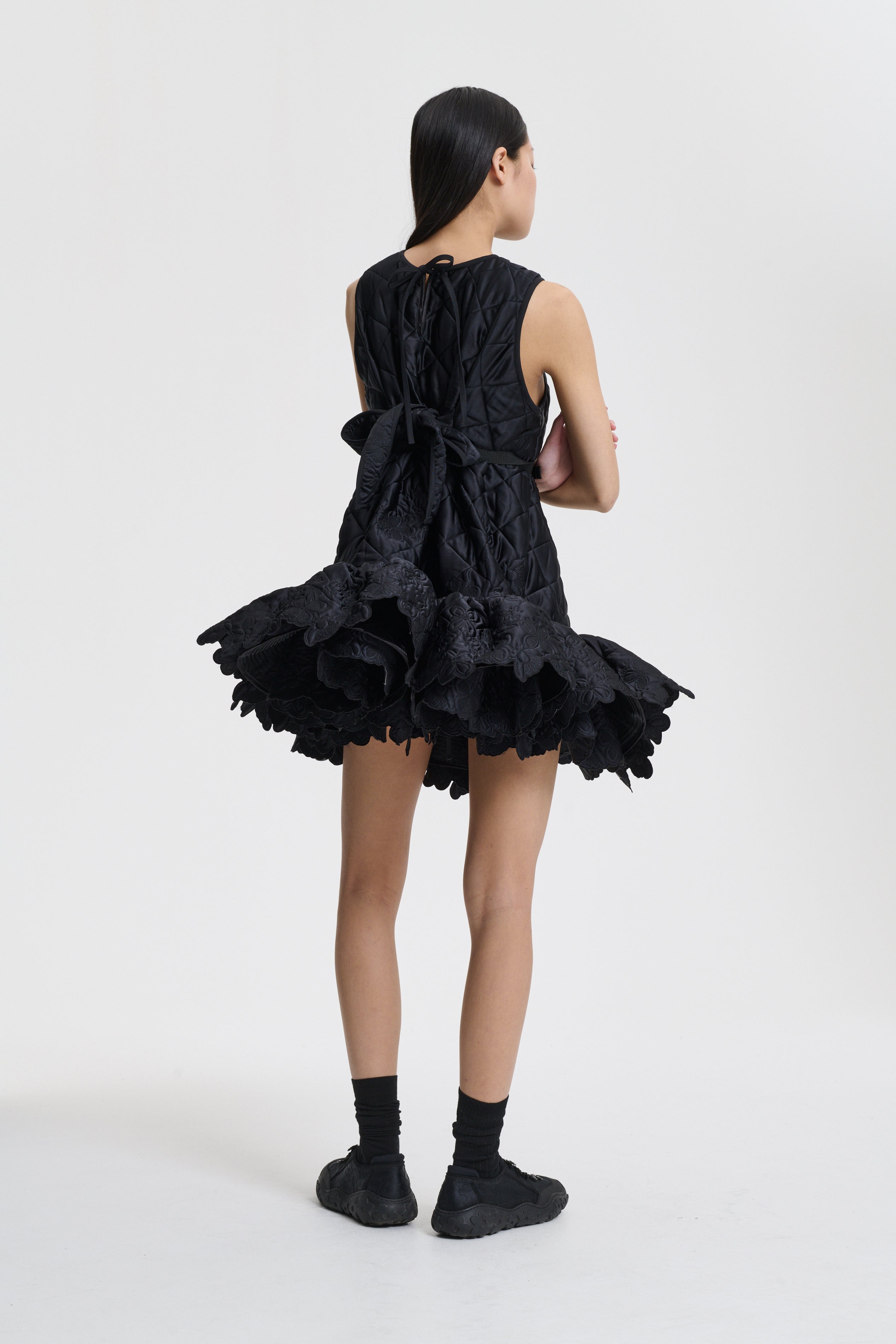 BOSCO | DRESS EMB. QUILTED SILK BLACK – Cecilie Bahnsen