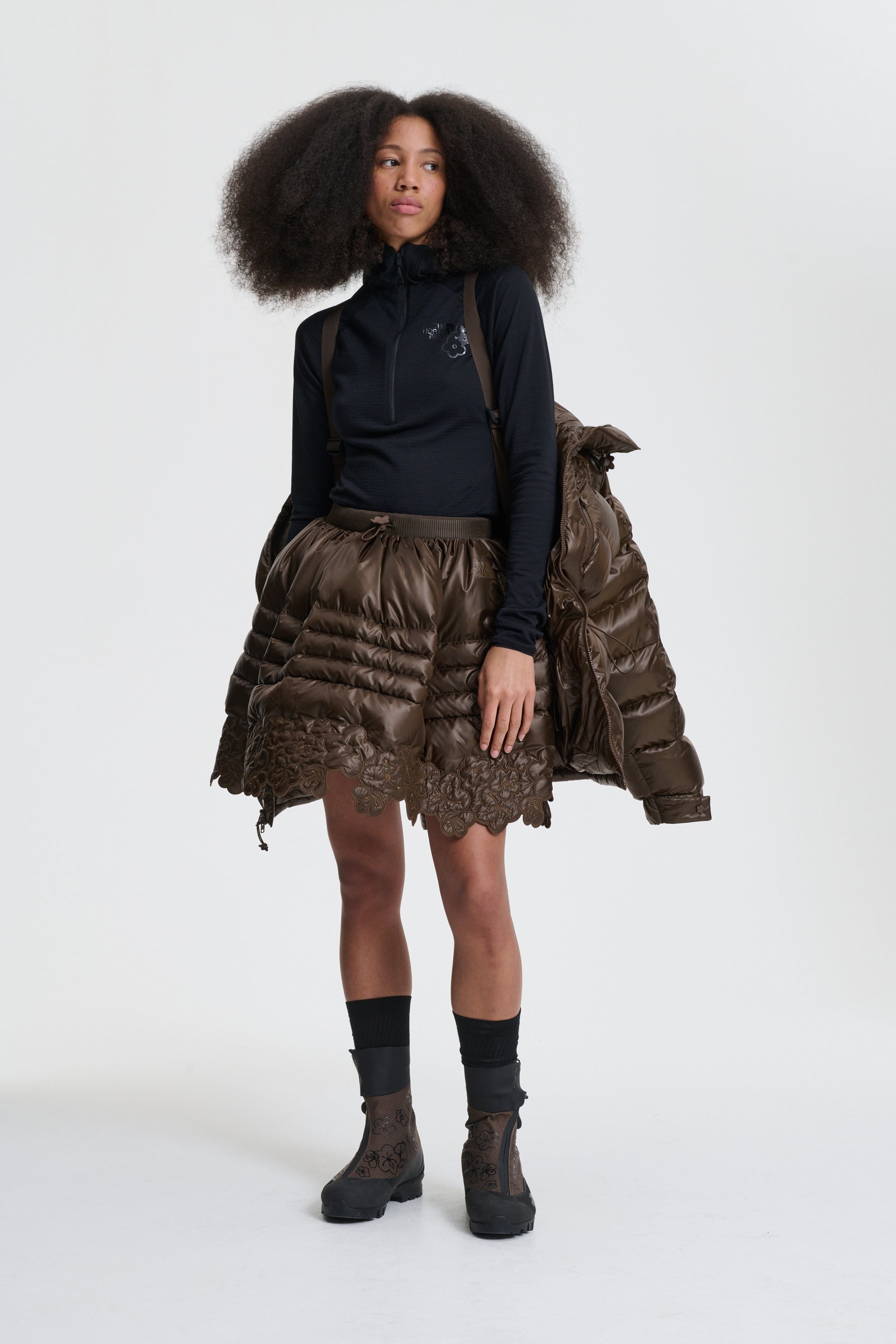 THE NORTH FACE X CECILIE BAHNSEN MEGI HIMALAYAN PARKA | SOIL BROWN