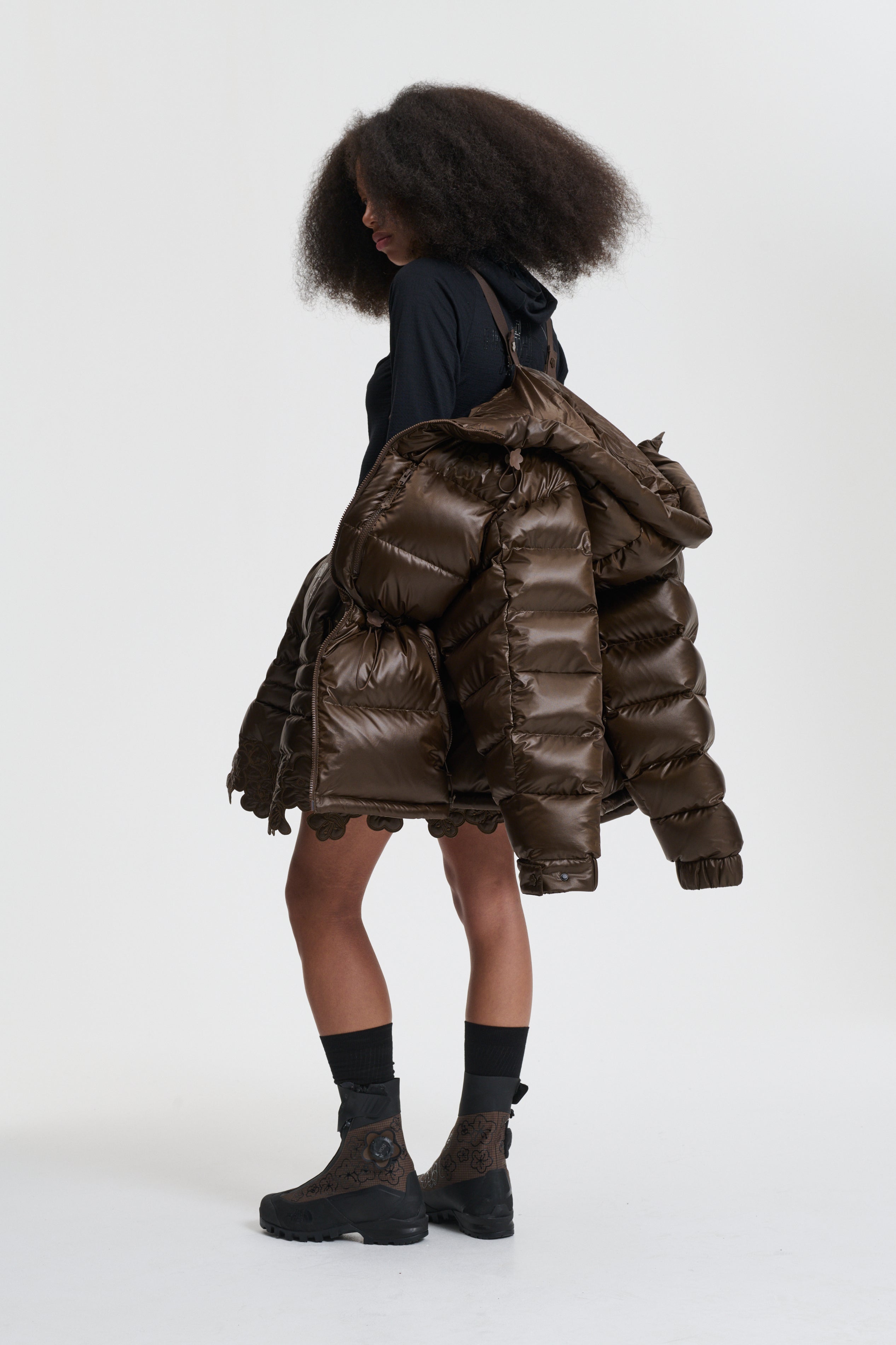 THE NORTH FACE X CECILIE BAHNSEN MEGI HIMALAYAN PARKA | SOIL BROWN